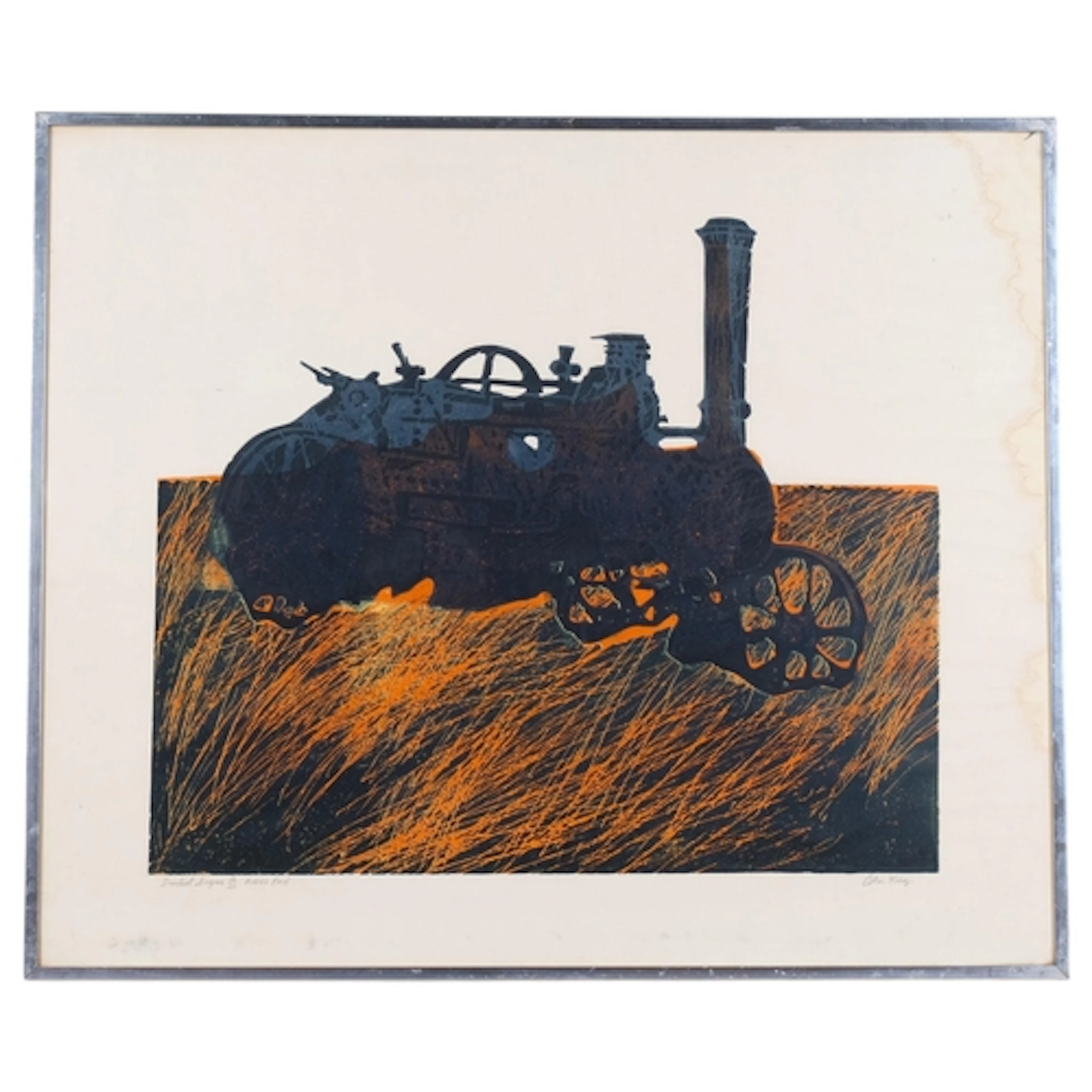 Colin King, Derelict Engine, artist's proof screenprint, sig...