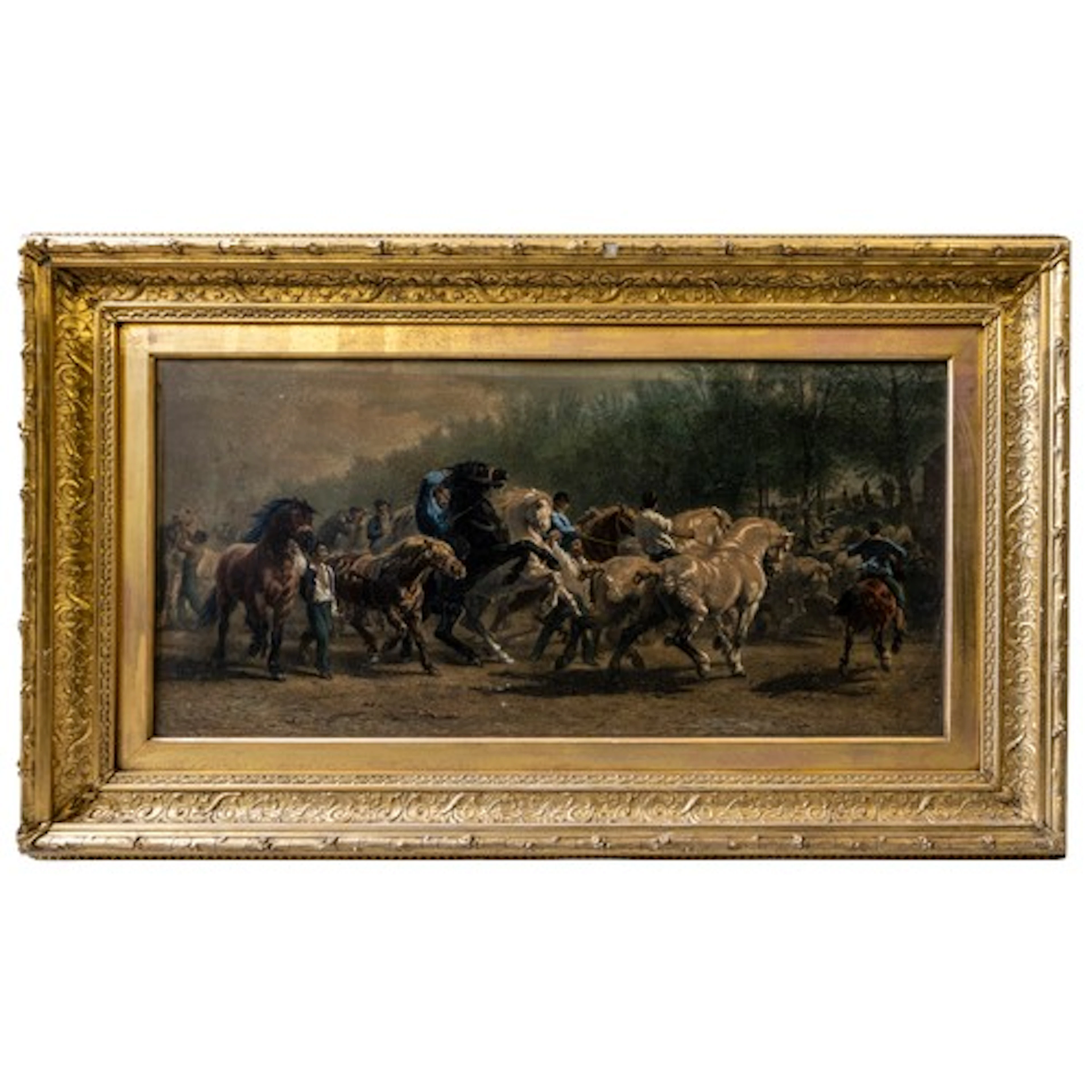 AFTER ROSA BONHEUR (1822-1899) 'THE HORSE FAYRE' OLEOGRAPH g...