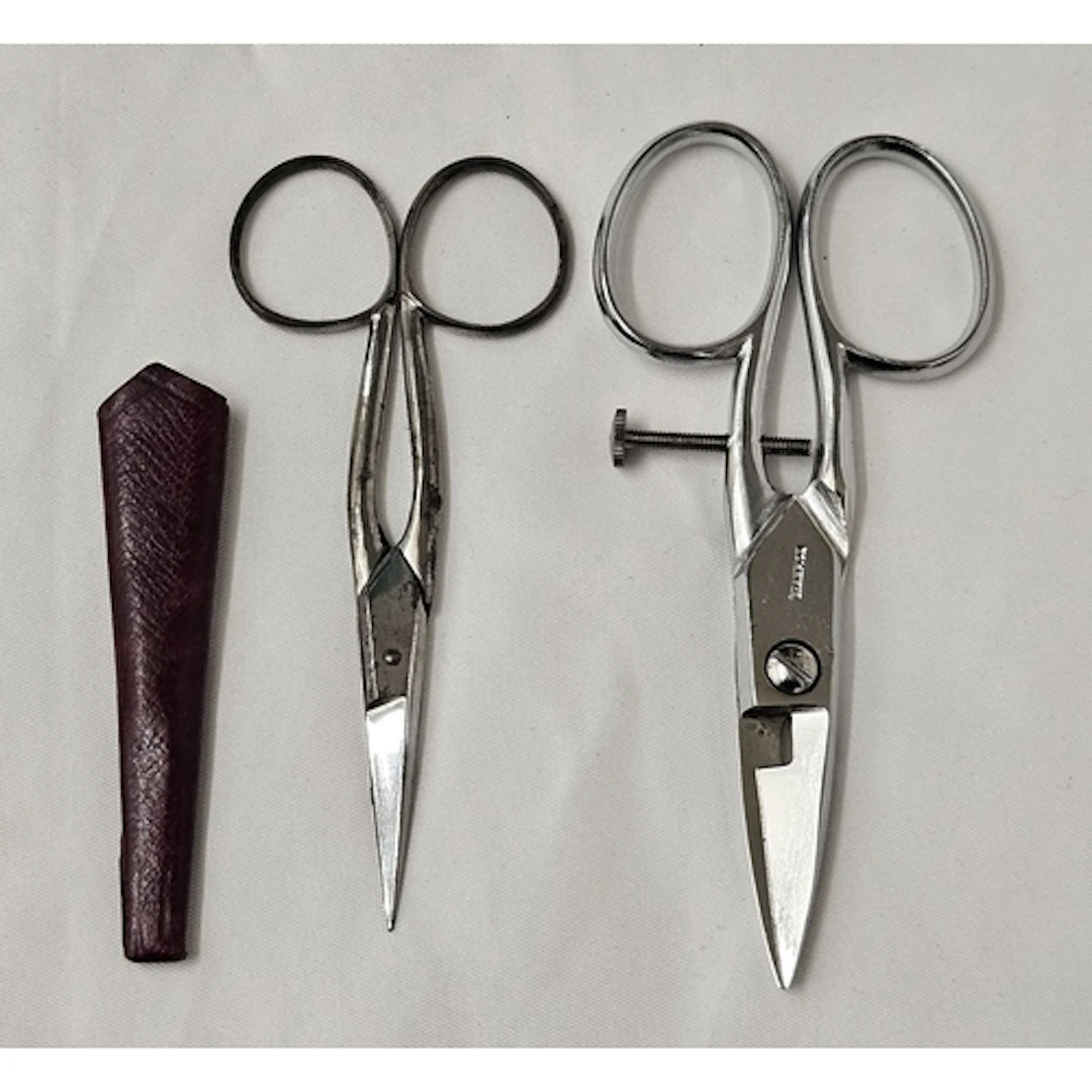 Pair Champion Adjustable Button Hole Scissors with screw fit...