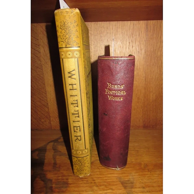 Robert Burns Poetical Works, 1915, in decorative leather bin...