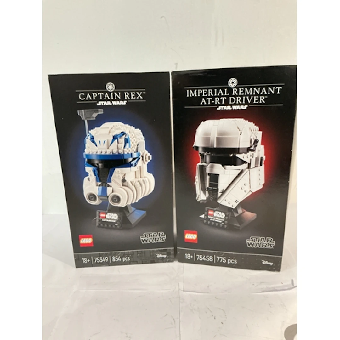 2 X Boxed And Sealed Lego Star Wars Busts, Captain Rex #7534...