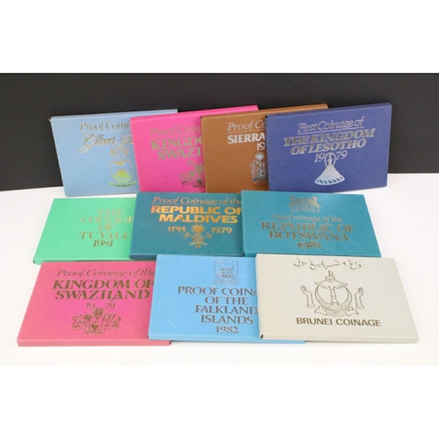 A collection of ten Royal Mint world coin year sets to inclu...