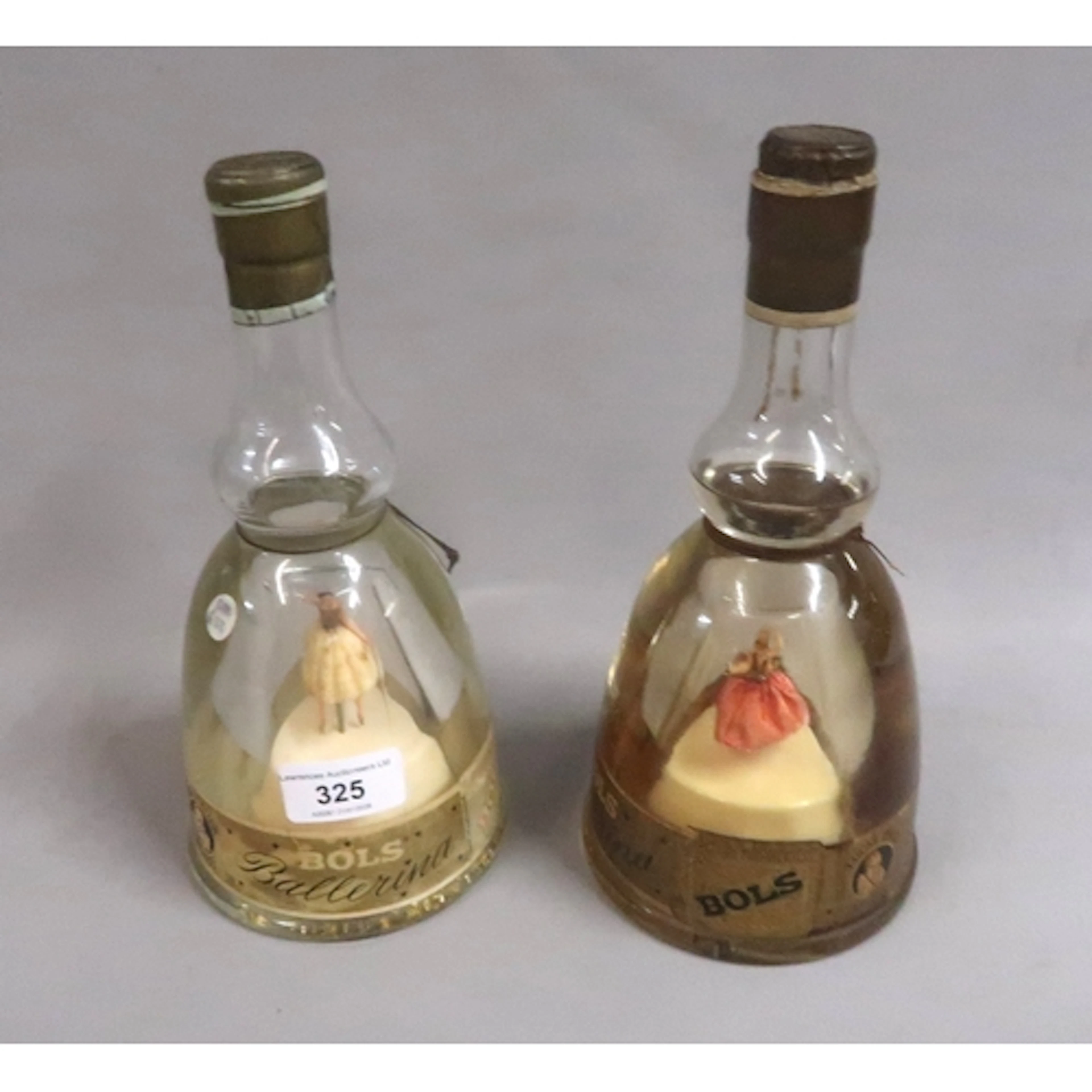 Two Bols, musical ' Ballerina ' decanters