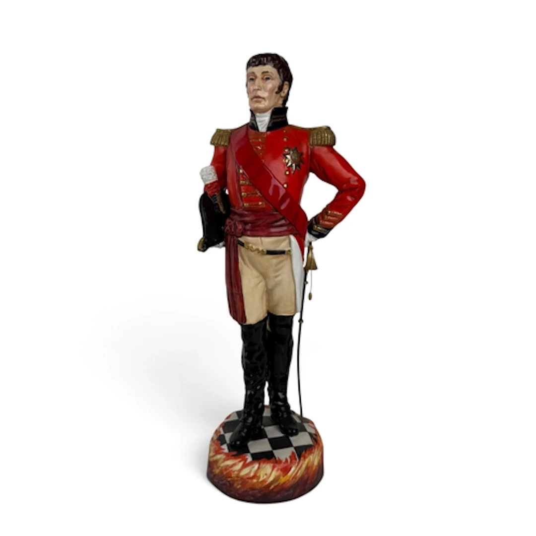A MICHAEL SUTTY PORCELAIN FIGURE - DUKE OF WELLINGTON 1805 L...