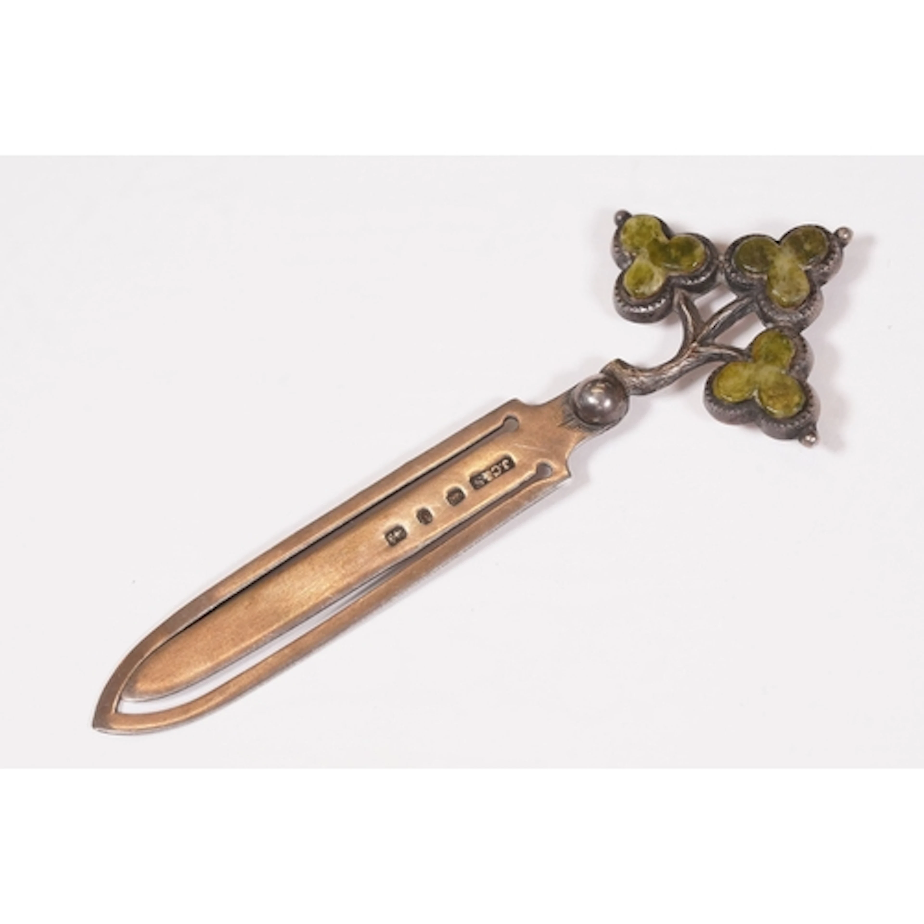 Late 19th Century Victorian silver bookmark with Irish Shamr...