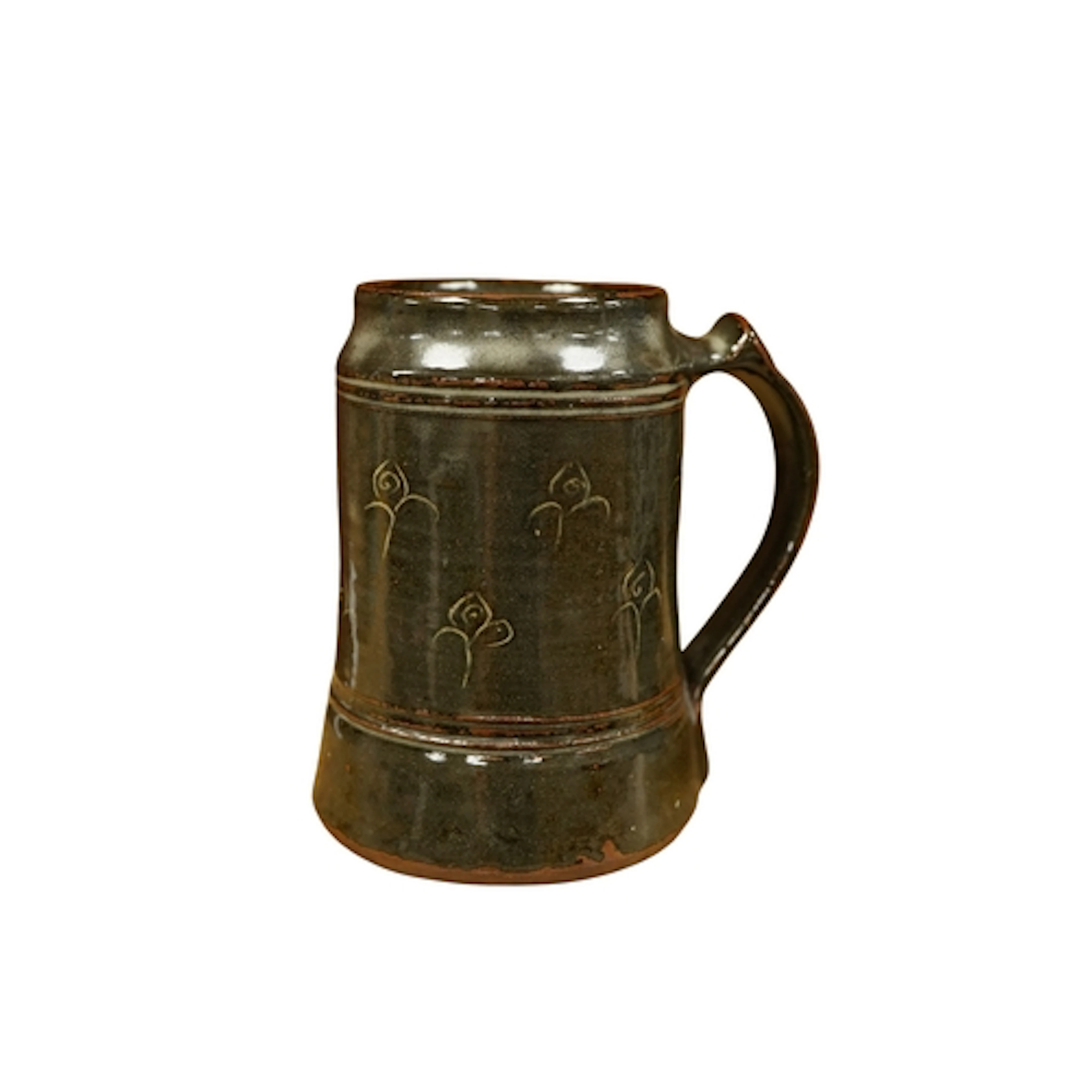 A Michael Cardew Abuja pottery mug, impressed marks to the f...