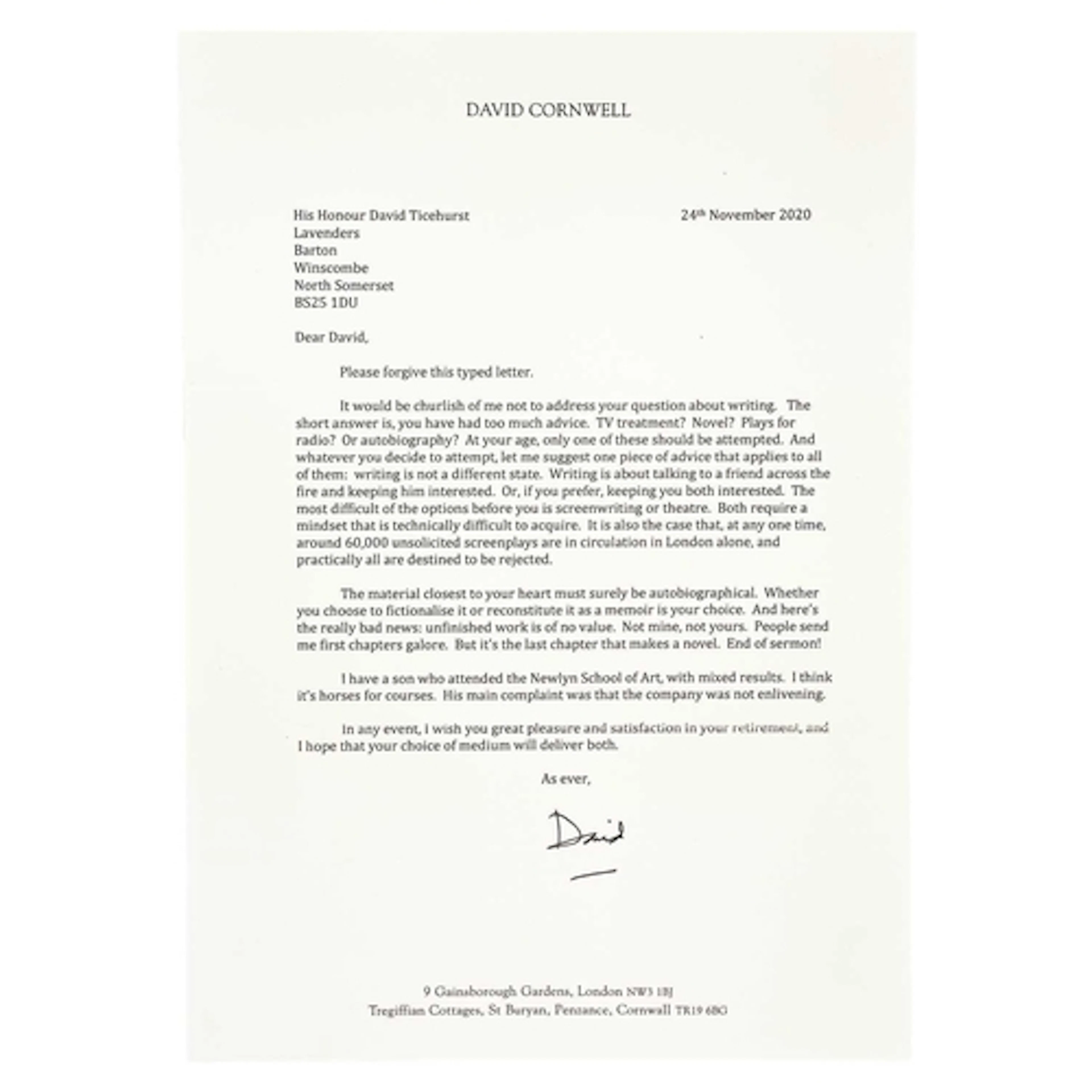 John Le Carré T.L.S. Discussing the craft of writing, autobi...
