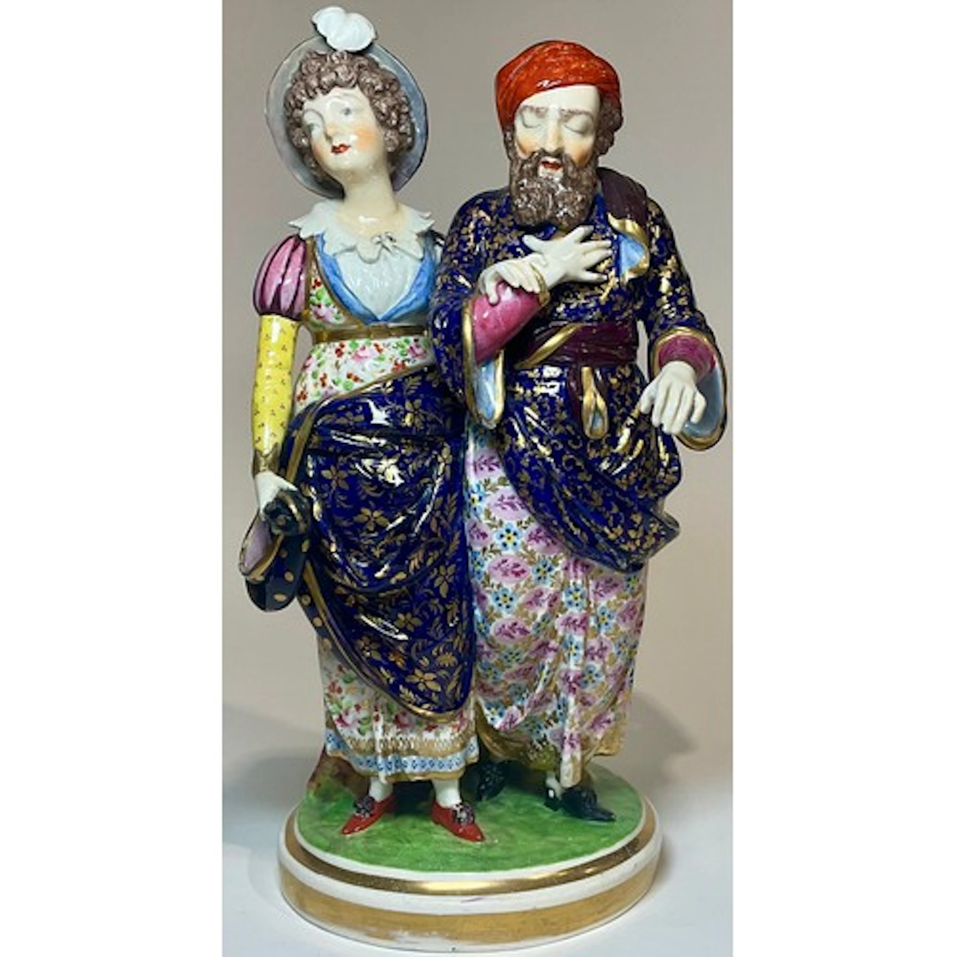 A Derby figure group, Belisarius and his Daughter, the blind...