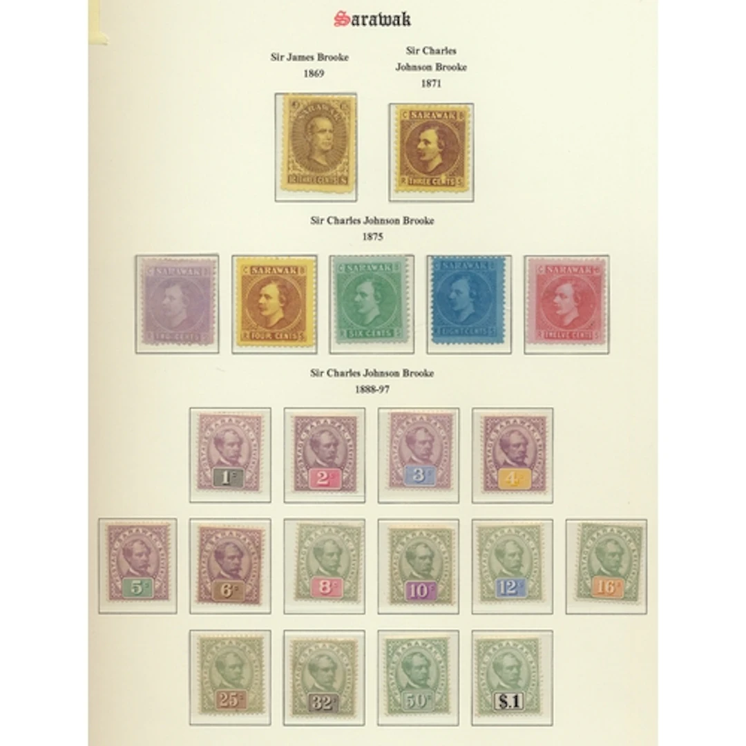 Sarawak. Mint coln on loose Lighthouse pages ranging o.g. an...