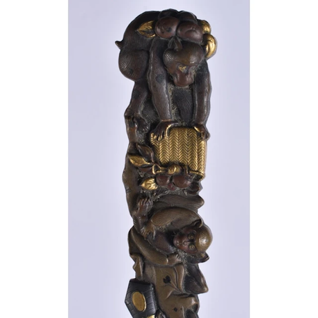 AN UNUSUAL 19TH CENTURY JAPANESE MEIJI PERIOD MIXED METAL MO...