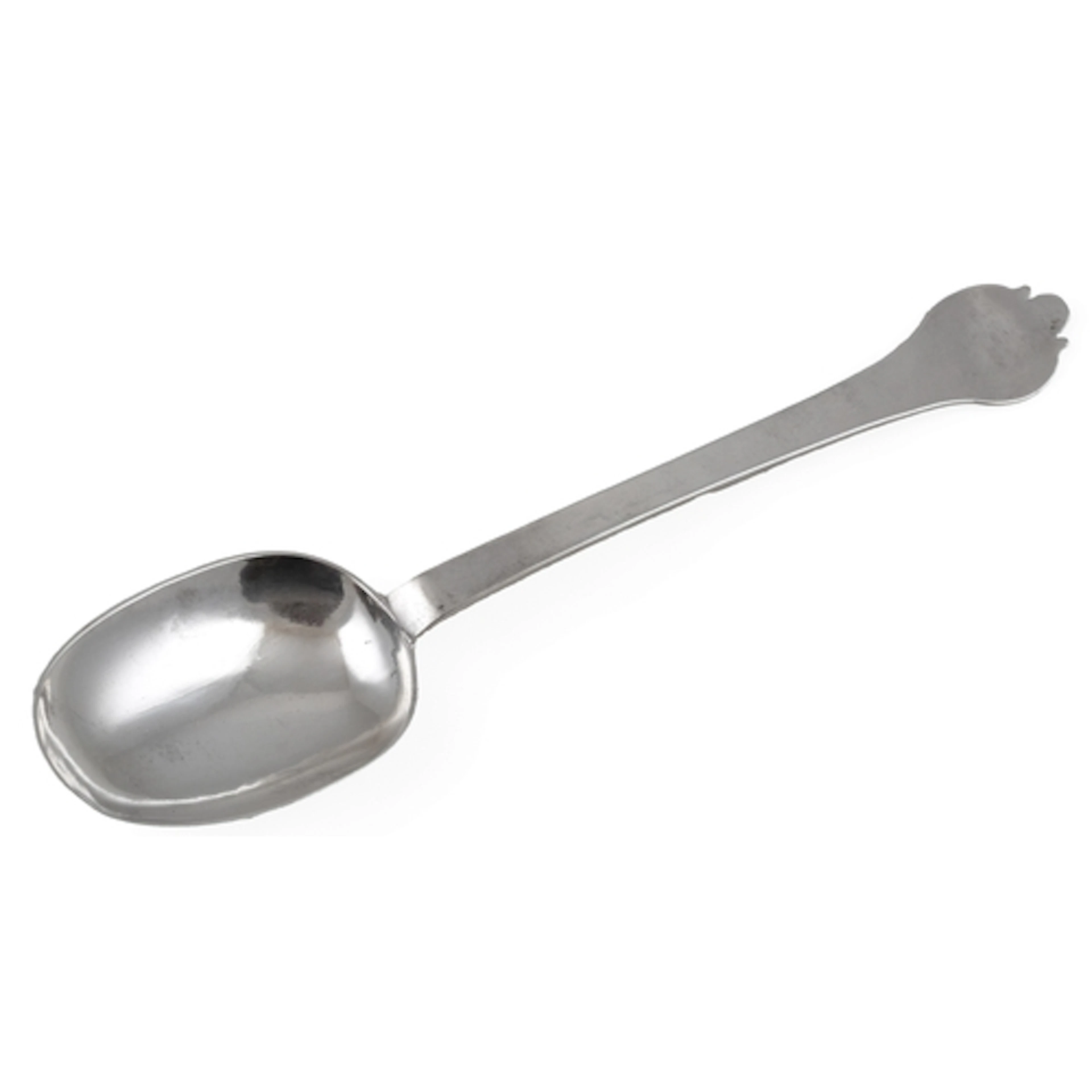 A Charles II silver trefid spoon by Robert King, with rat ta...