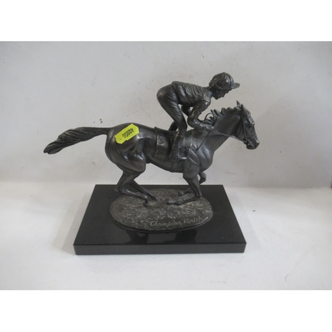 David Cornell, 1985, Campion Finish, bronze model of a jocke...