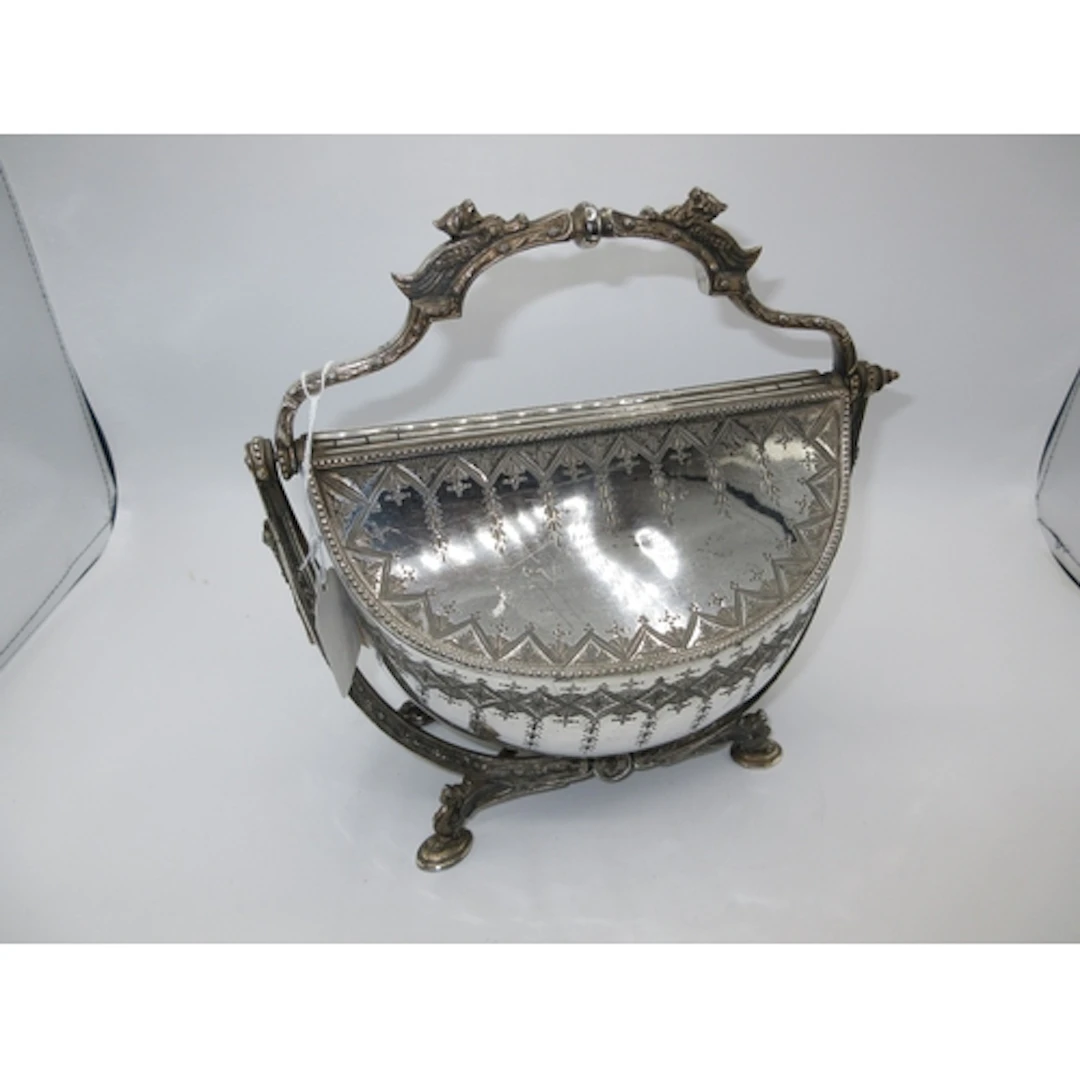 Victorian Silver Plated Biscuit Box