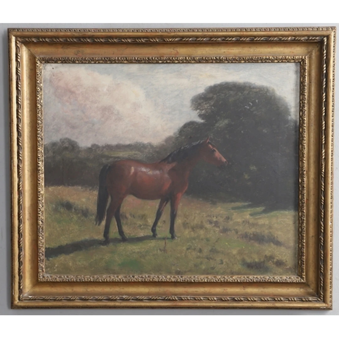 CHARLES AUGUSTUS H. LUTYENS (1829-1915). BAY MARE STANDING I...