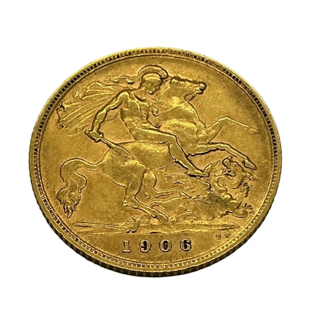 1906 Edward VII Gold Half Sovereign.