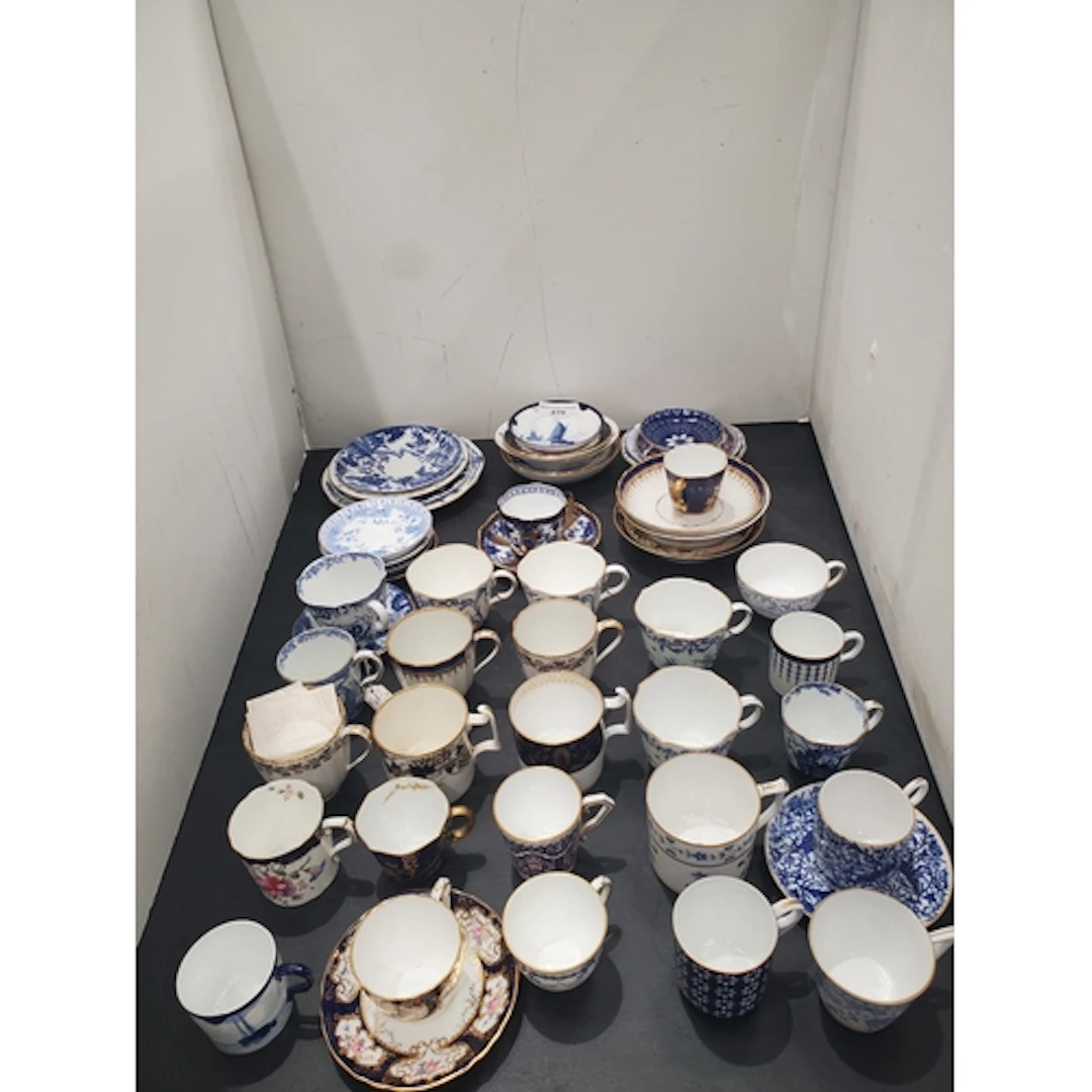 A collection of assorted Cups and Saucers including Royal Cr...