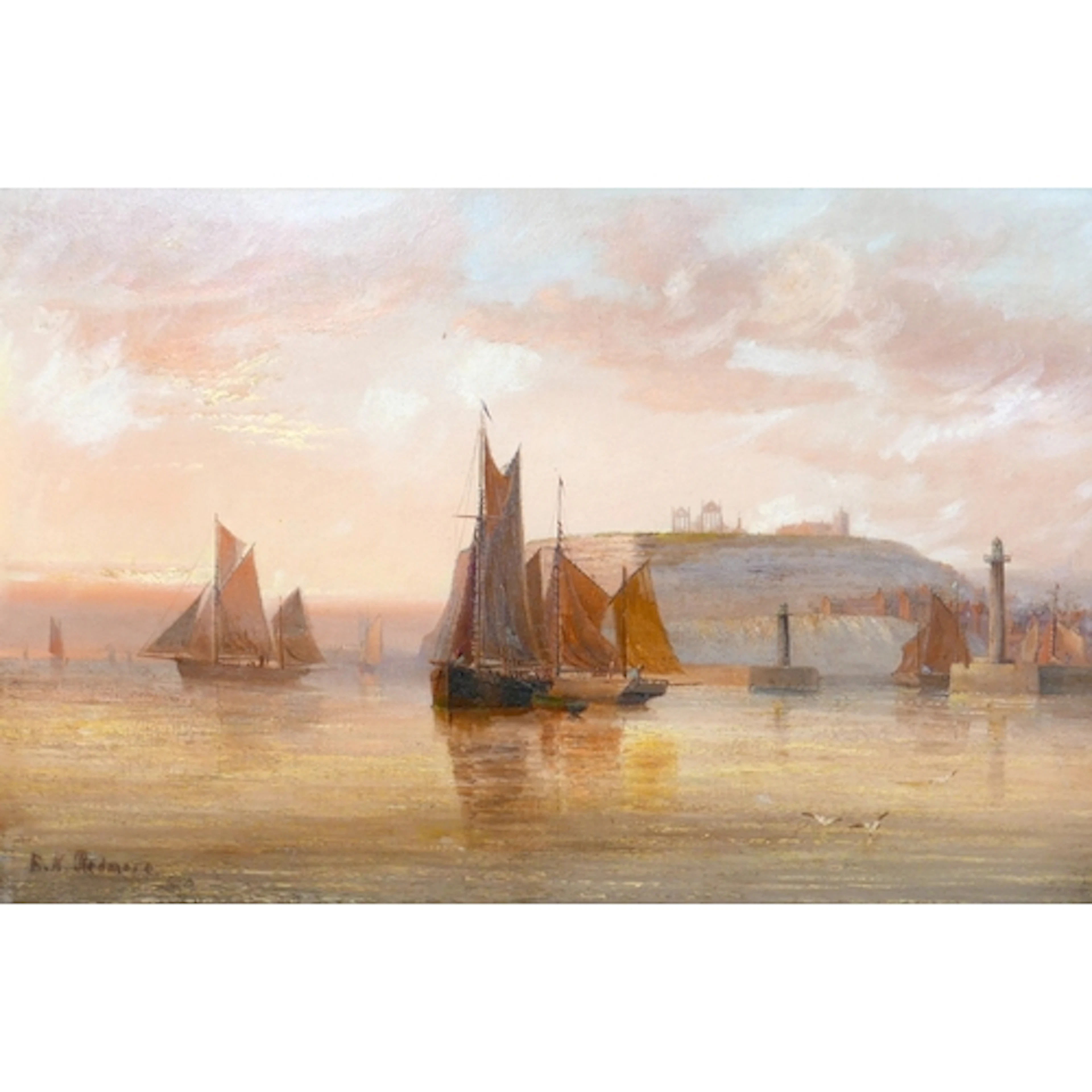EDWARD KING REDMORE (BRITISH, 1860-1941): WHITBY HARBOUR. si...