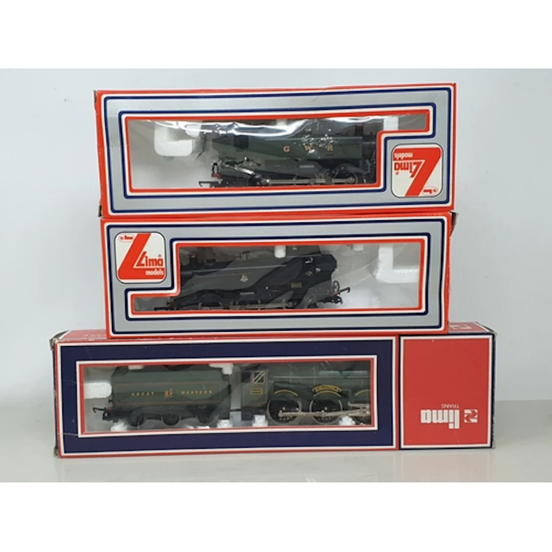 Three boxed Lima 00 gauge GWR and BR WR steam Locomotives co...
