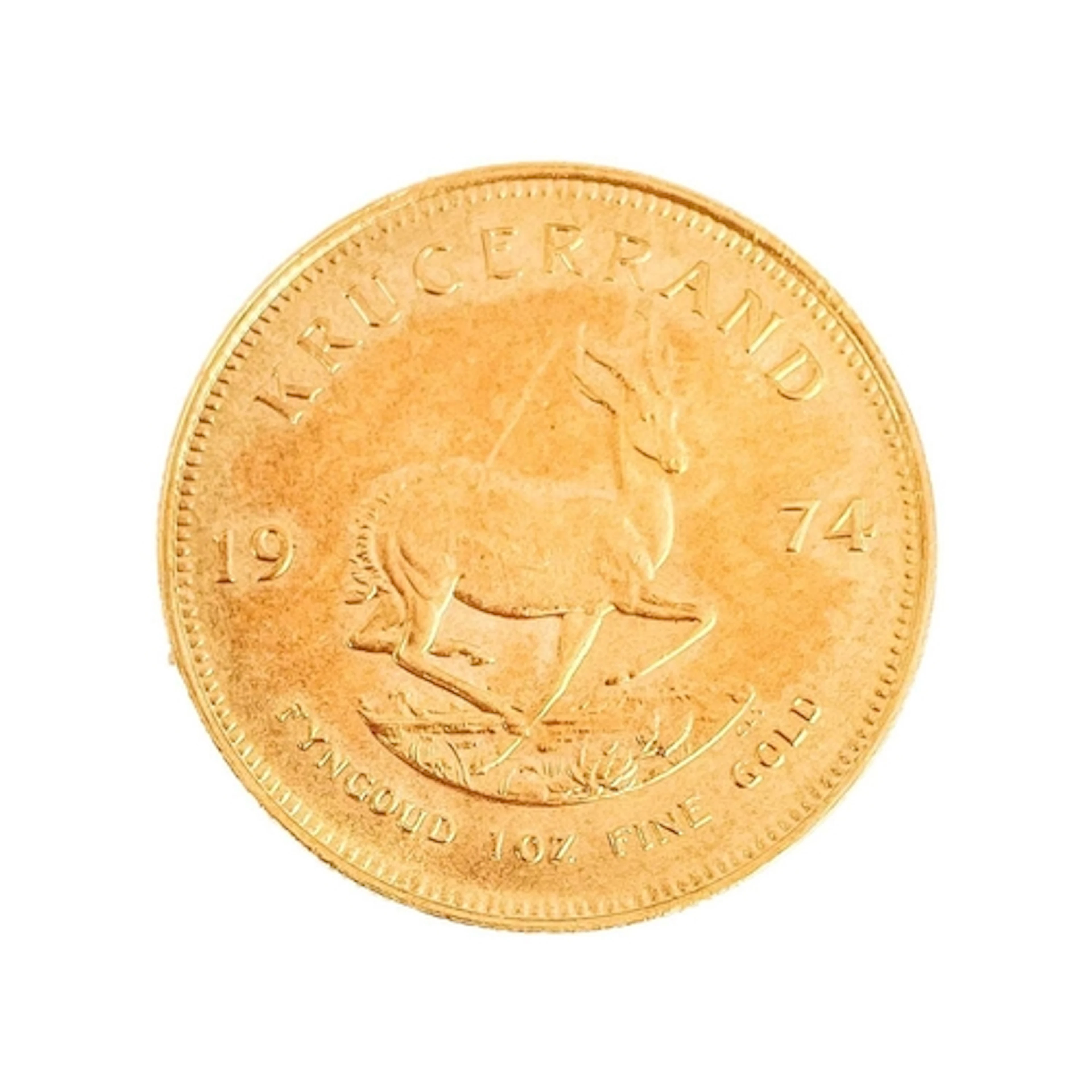 1974 Gold full Krugerrand. 1974 gold full Krugerrand in ef c...