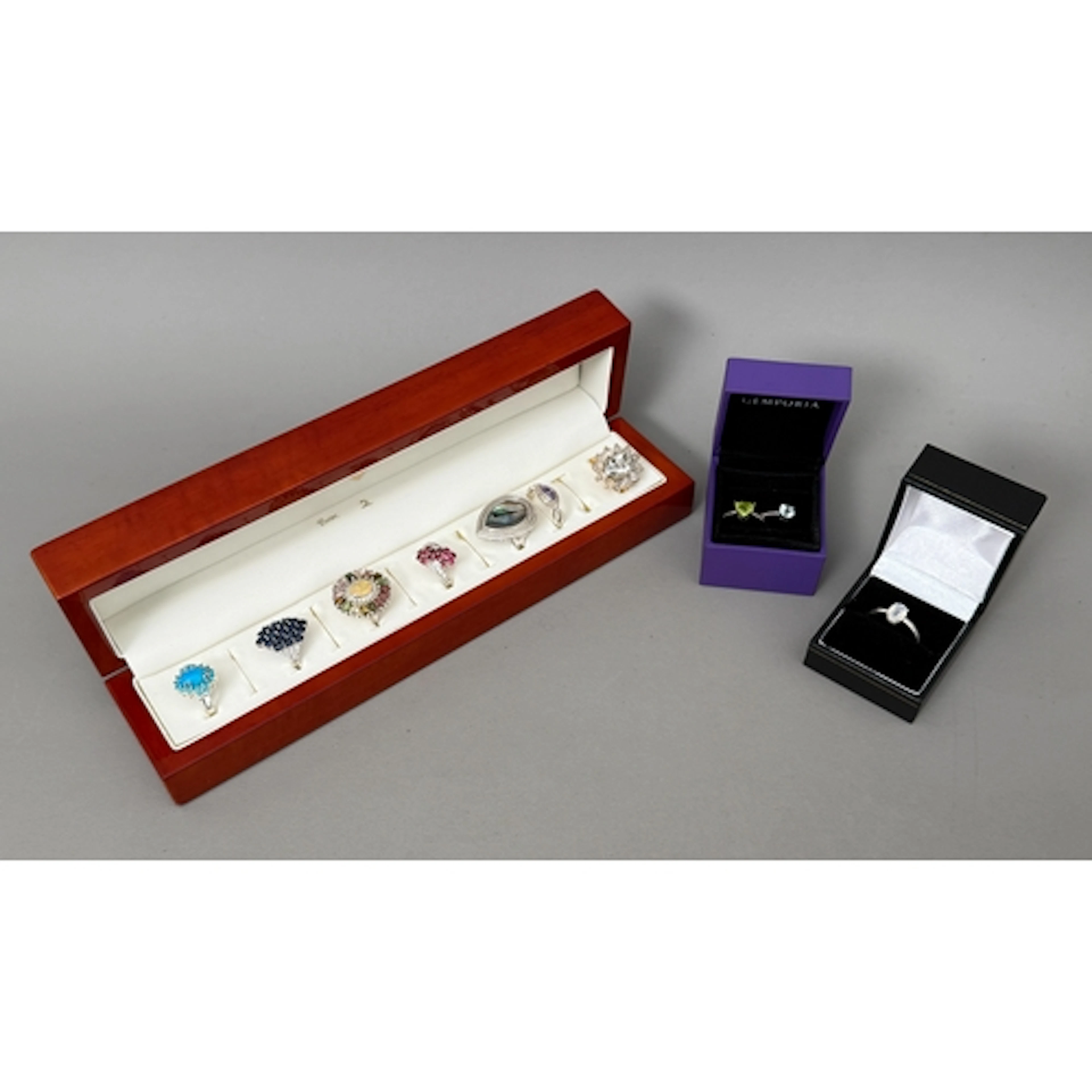 A collection of ten sterling silver and gemstone rings - inc...