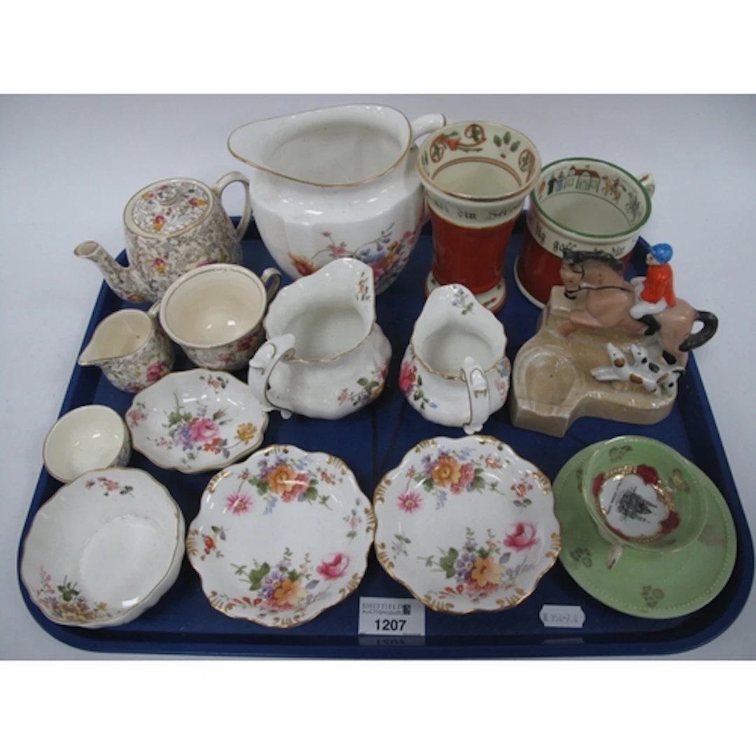 Royal Crown Derby, Derby Posies, milk jug and trickets, Norw...