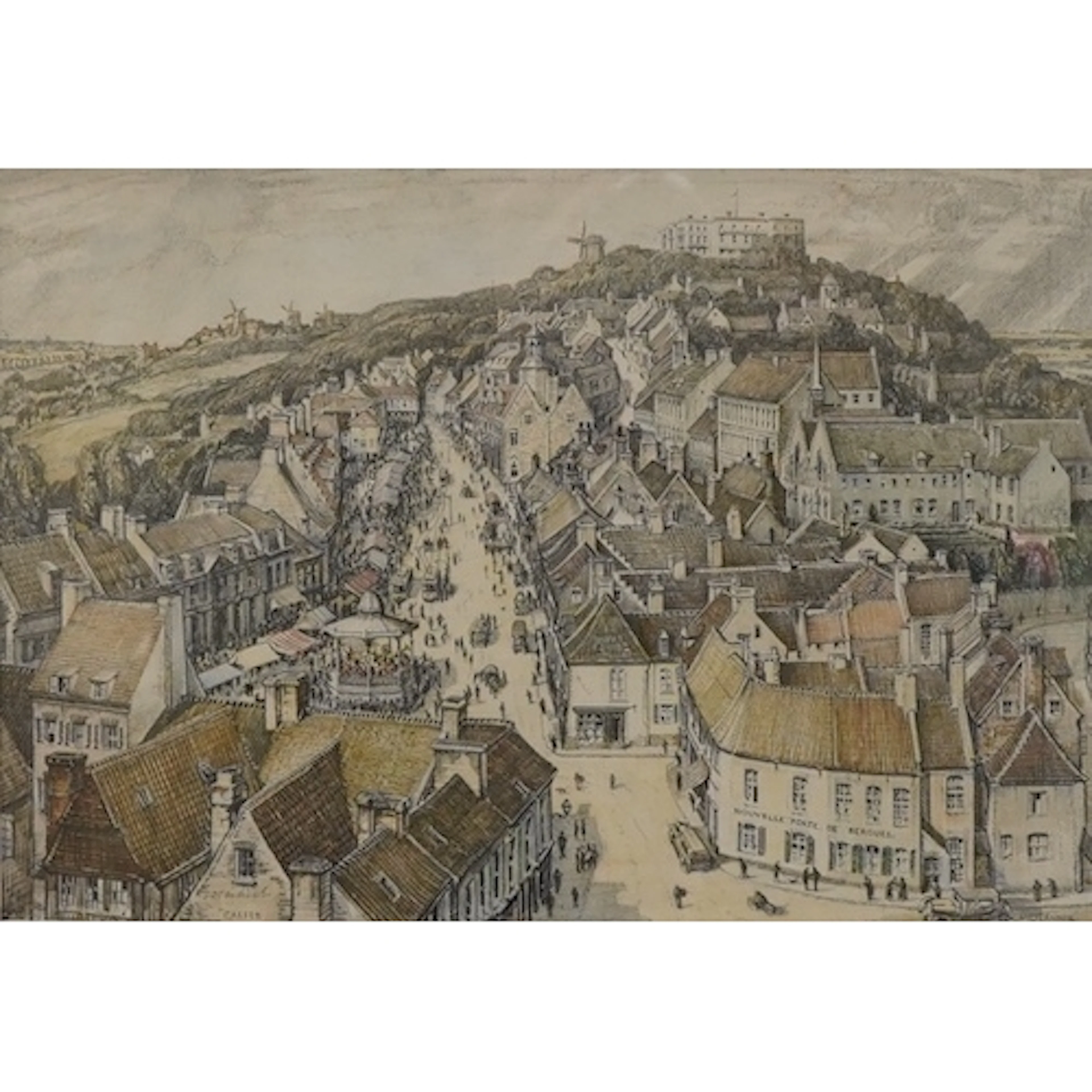 WS Andrews, 'Cassel', signed and inscribed, a finely drawn p...