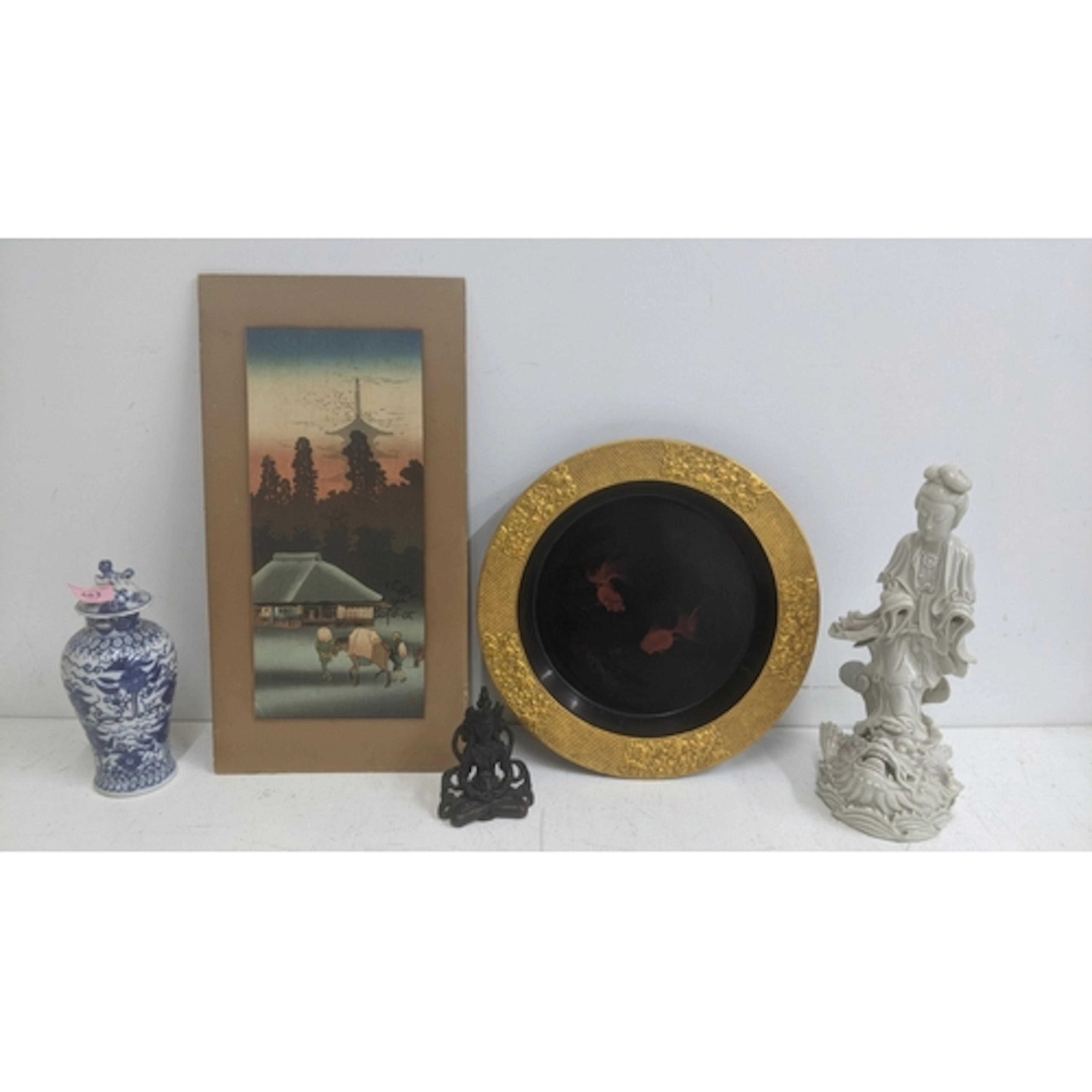 Asian collectibles to include a 19th century Chinese blue an...