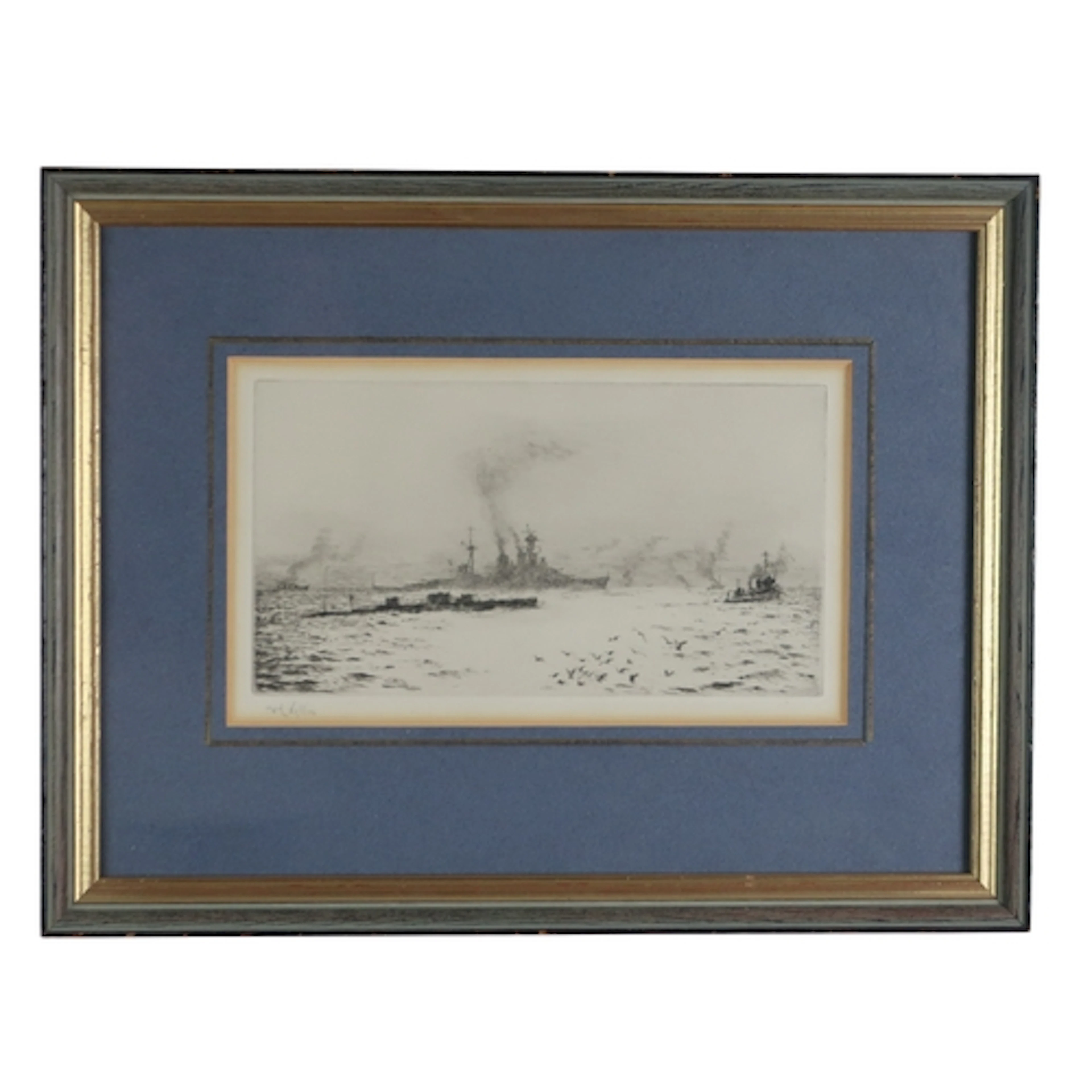 WILLIAM LIONEL WYLLIE RA (BRITISH 1851-1931) HMS HOOD ...
