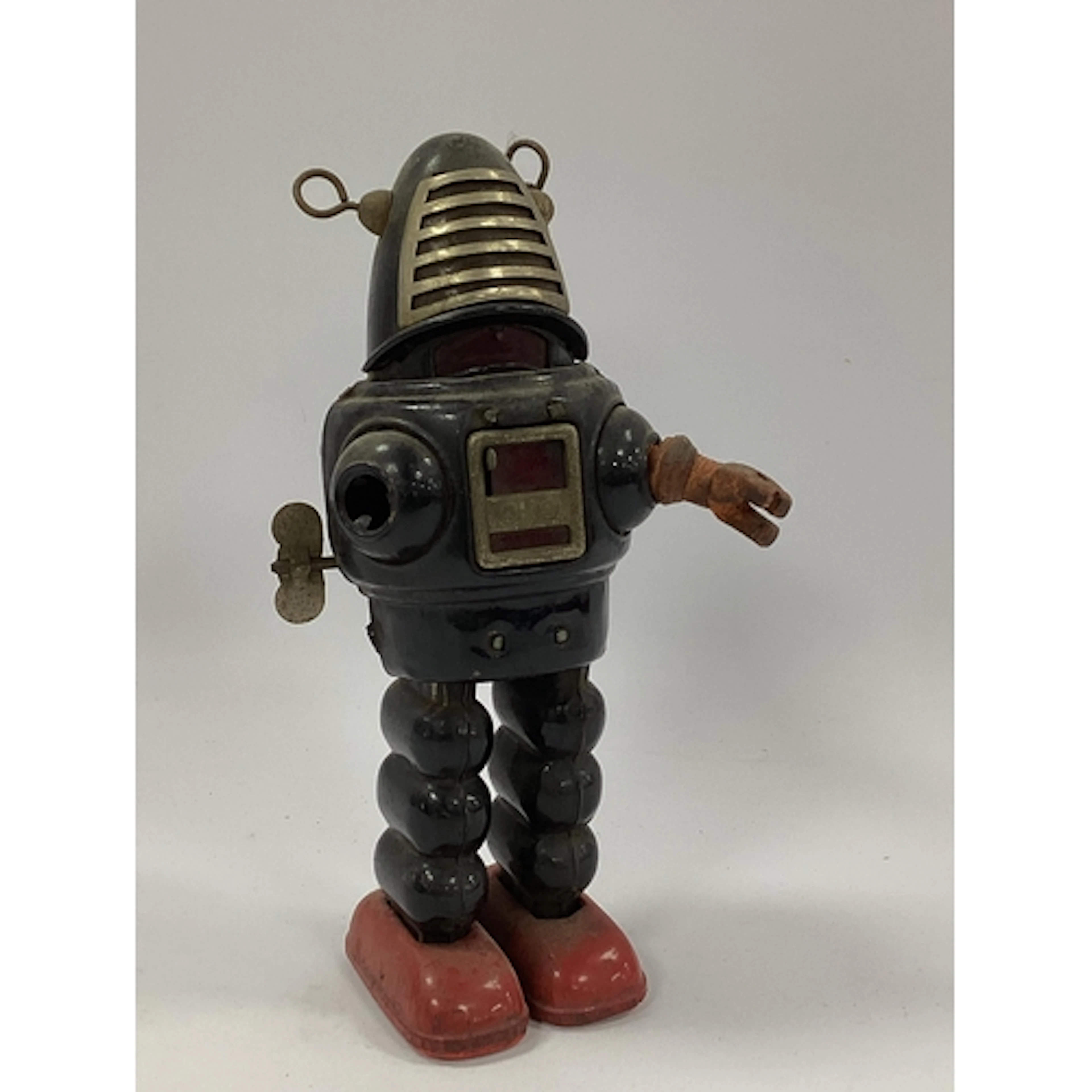 A KO Toys (Japan) clockwork tinplate Action Planet Robot, mi...