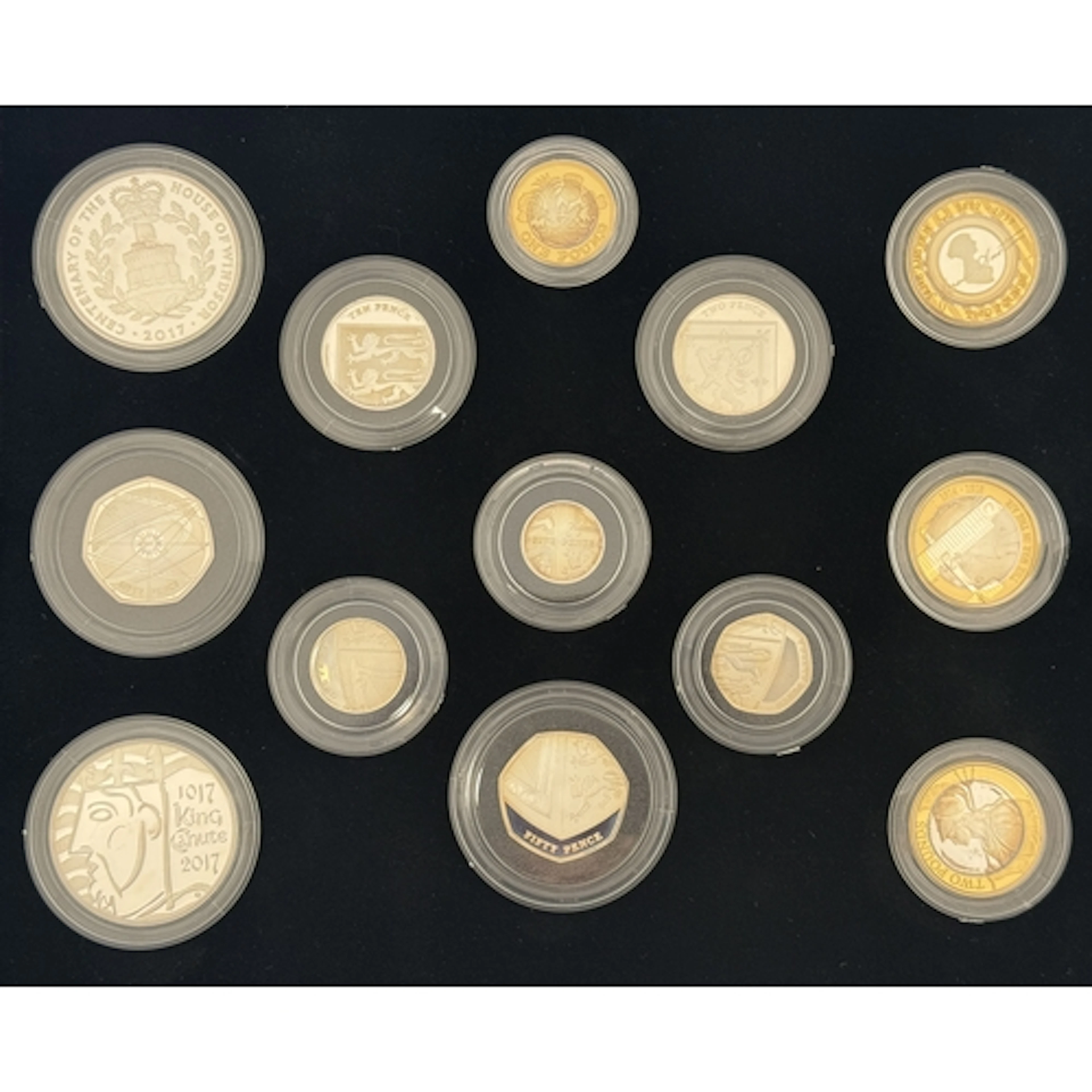 2017 UK Queen Elizabeth II Royal Mint thirteen-coin silver p...