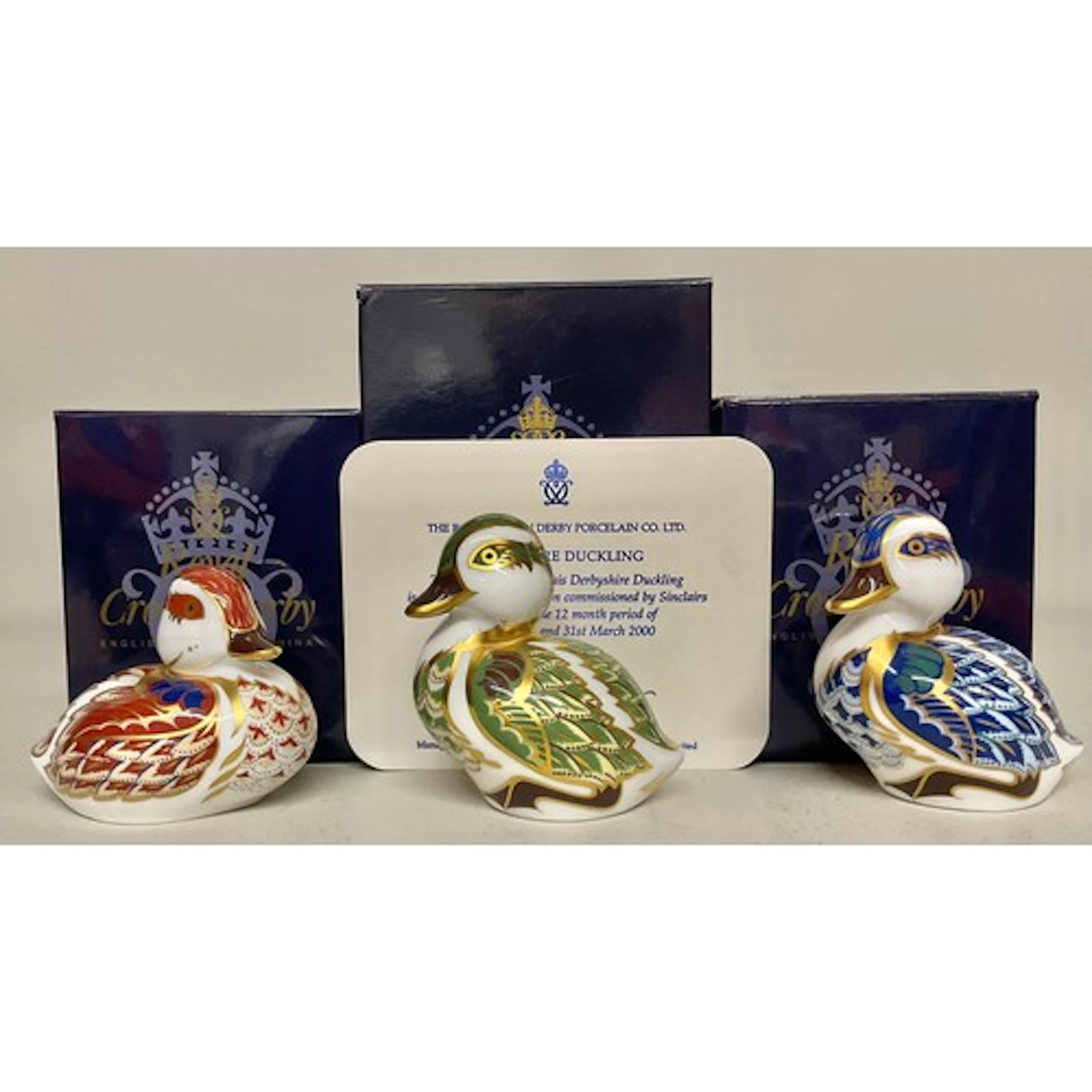 A Royal Crown Derby paperweight, Derbyshire Duckling, exclus...