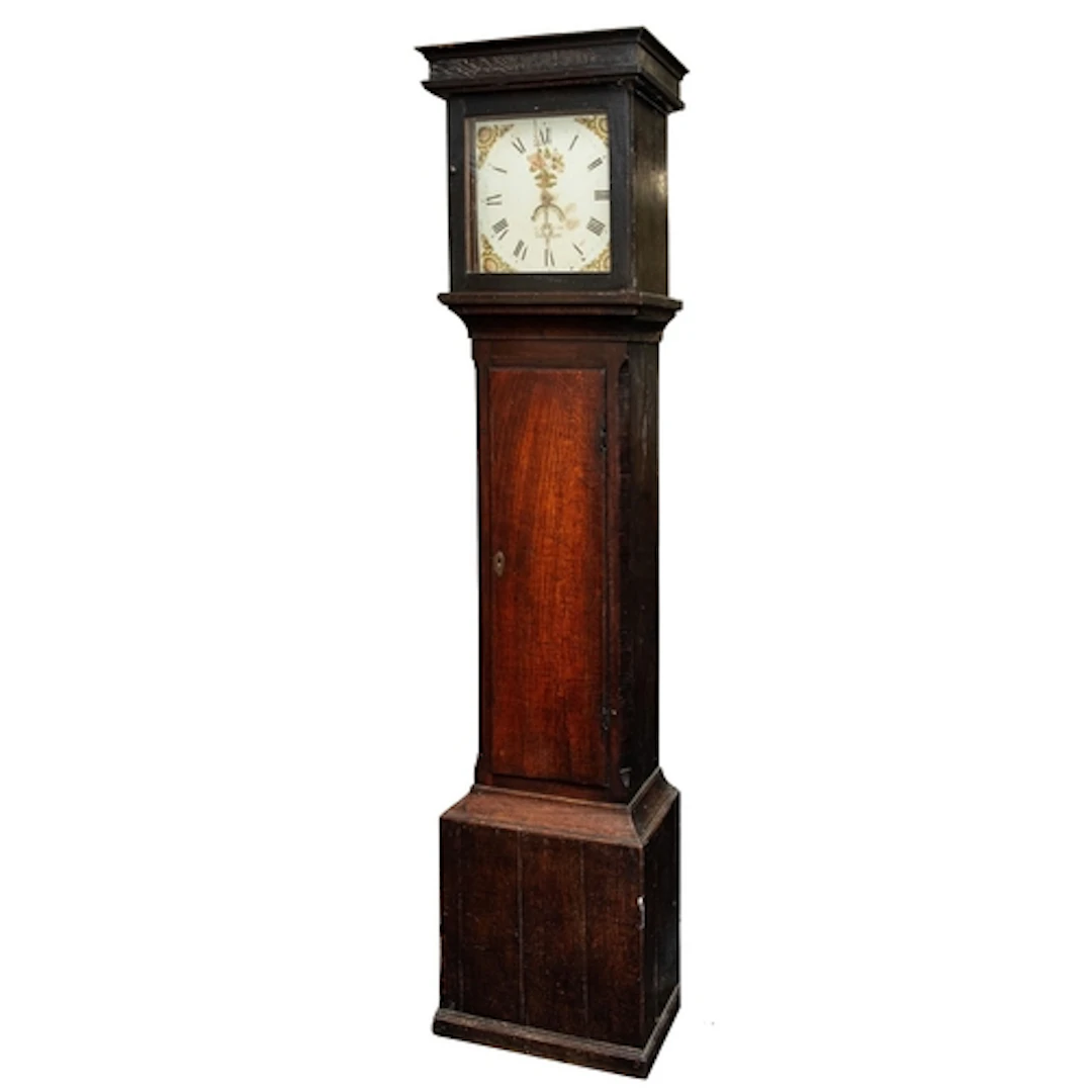 C. Oldham, Southam an oak thirty-hour longcase clock the thi...