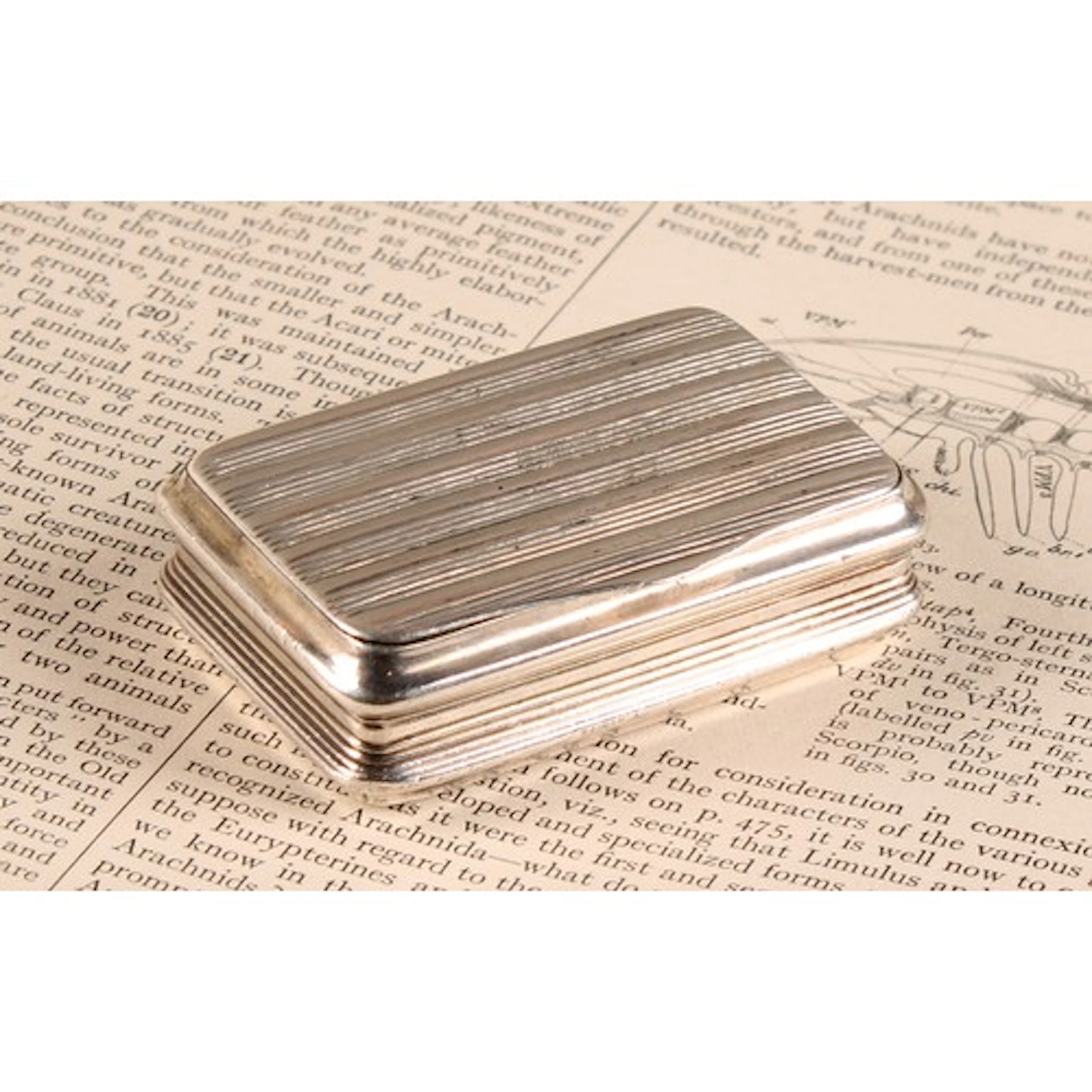 A George III silver waisted rounded rectangular snuff box, r...