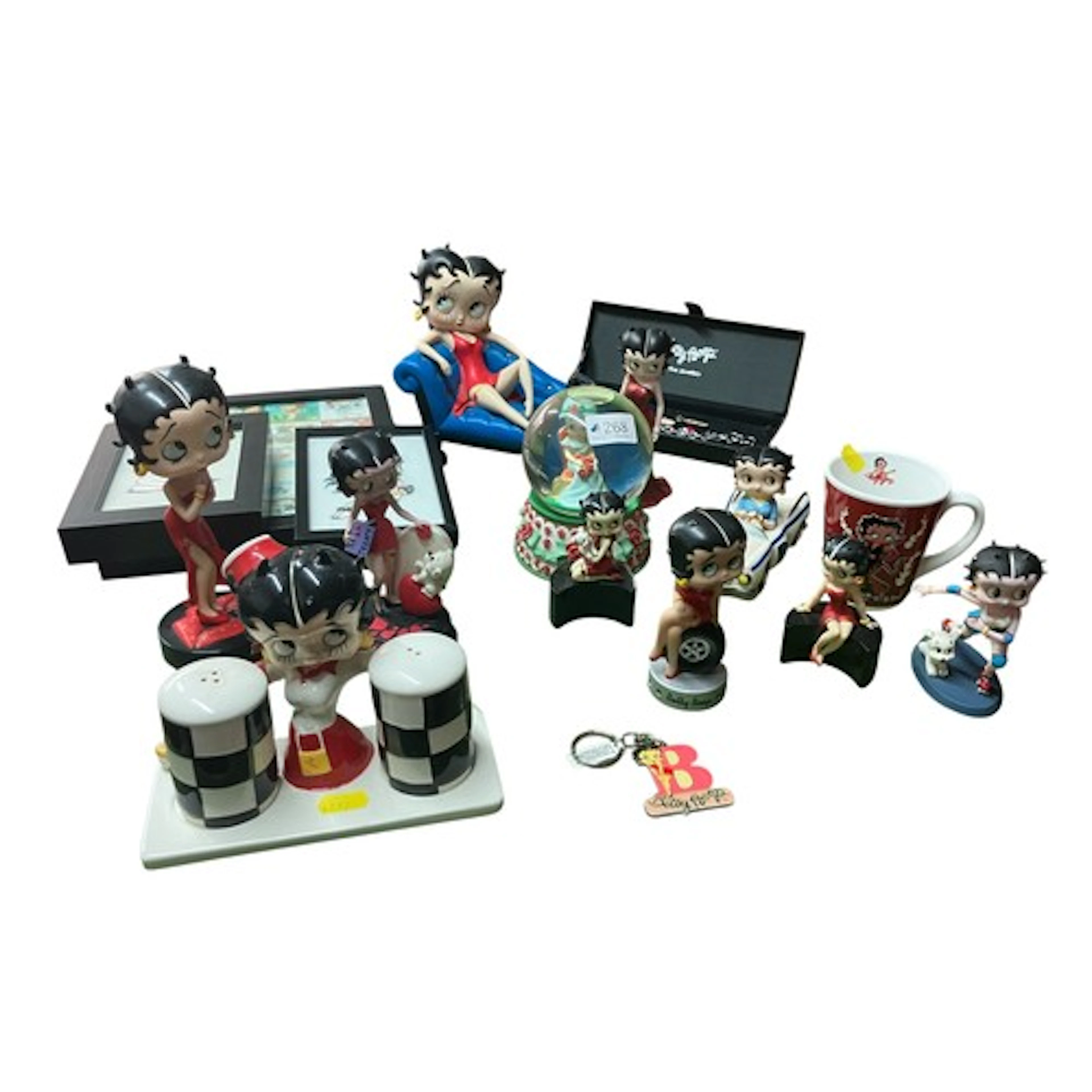 Collection of Betty Boop related collectables inc. salt and ...