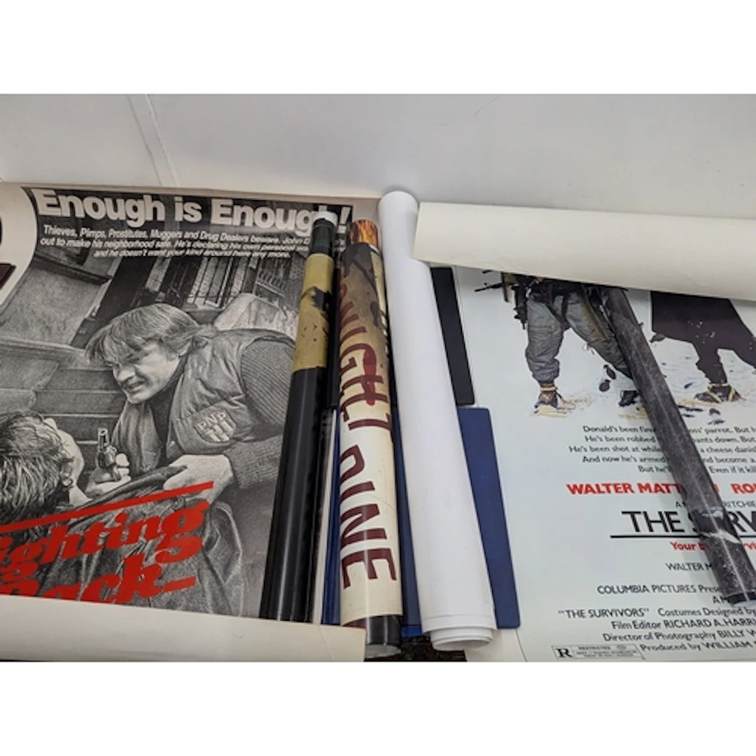 Film posters, a collection of rolled film posters various si...