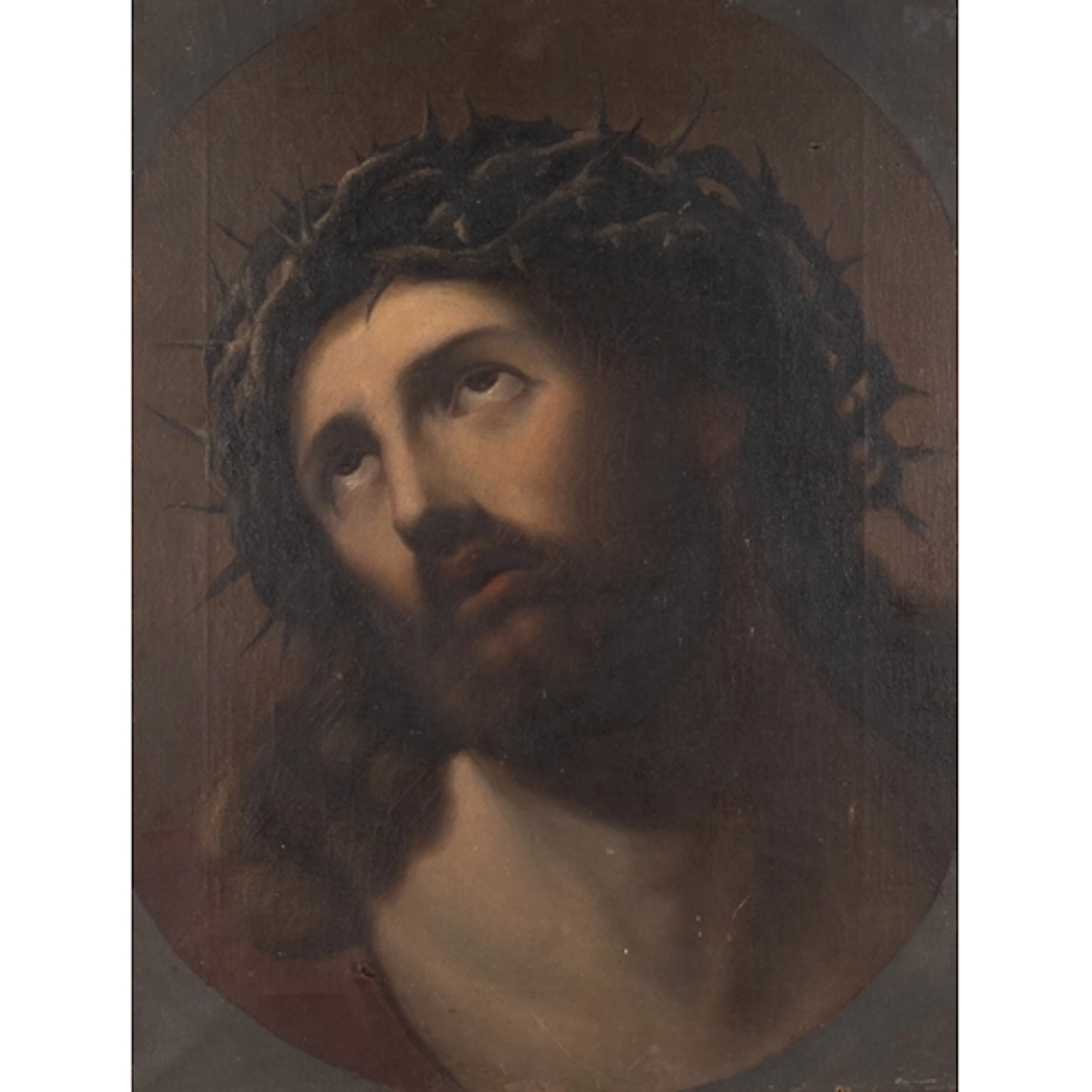 After Guido Reni (Italian, 1575-1642) - Head of Christ with...