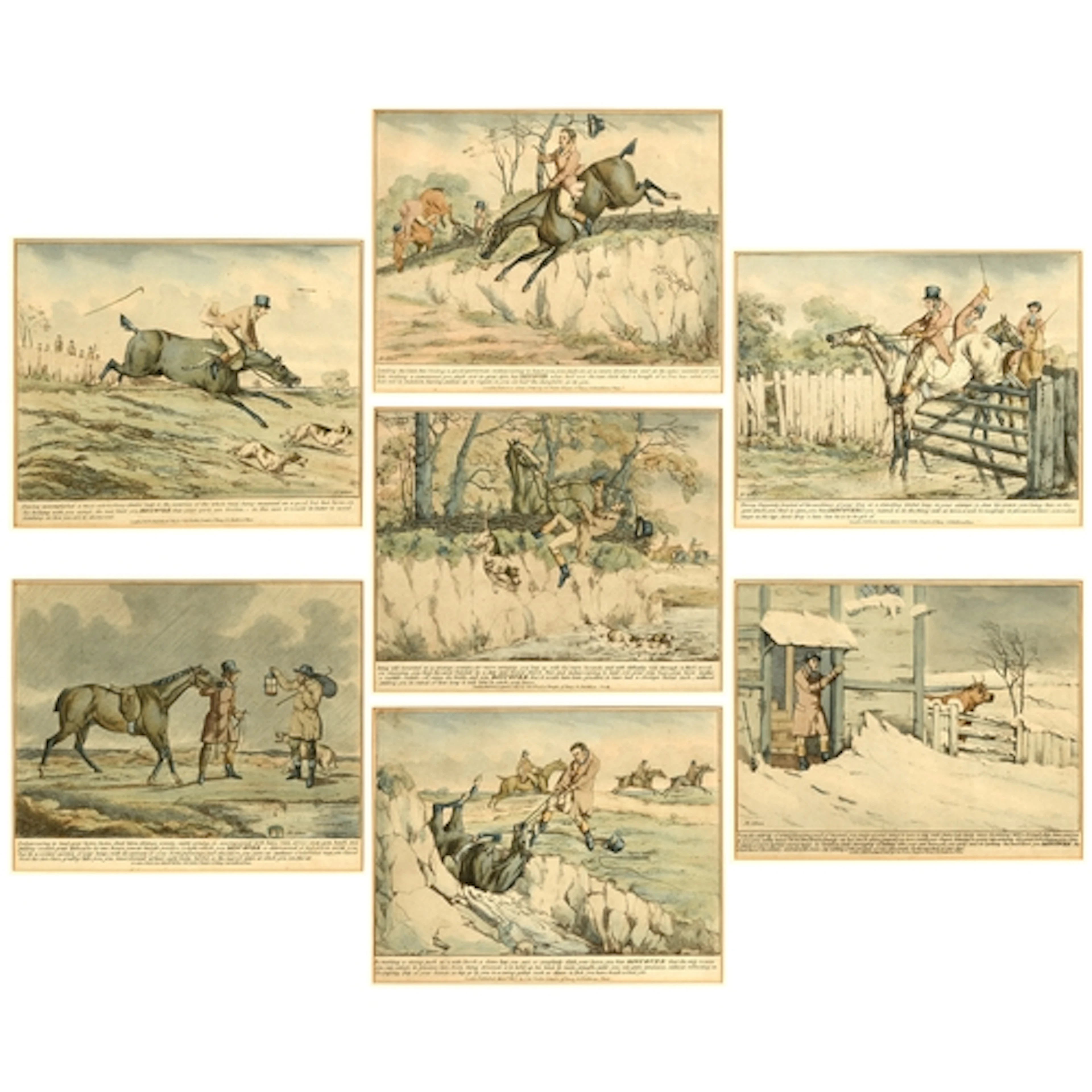 After Henry Alken (1785-1851), Hunting Discoveries: the set ...