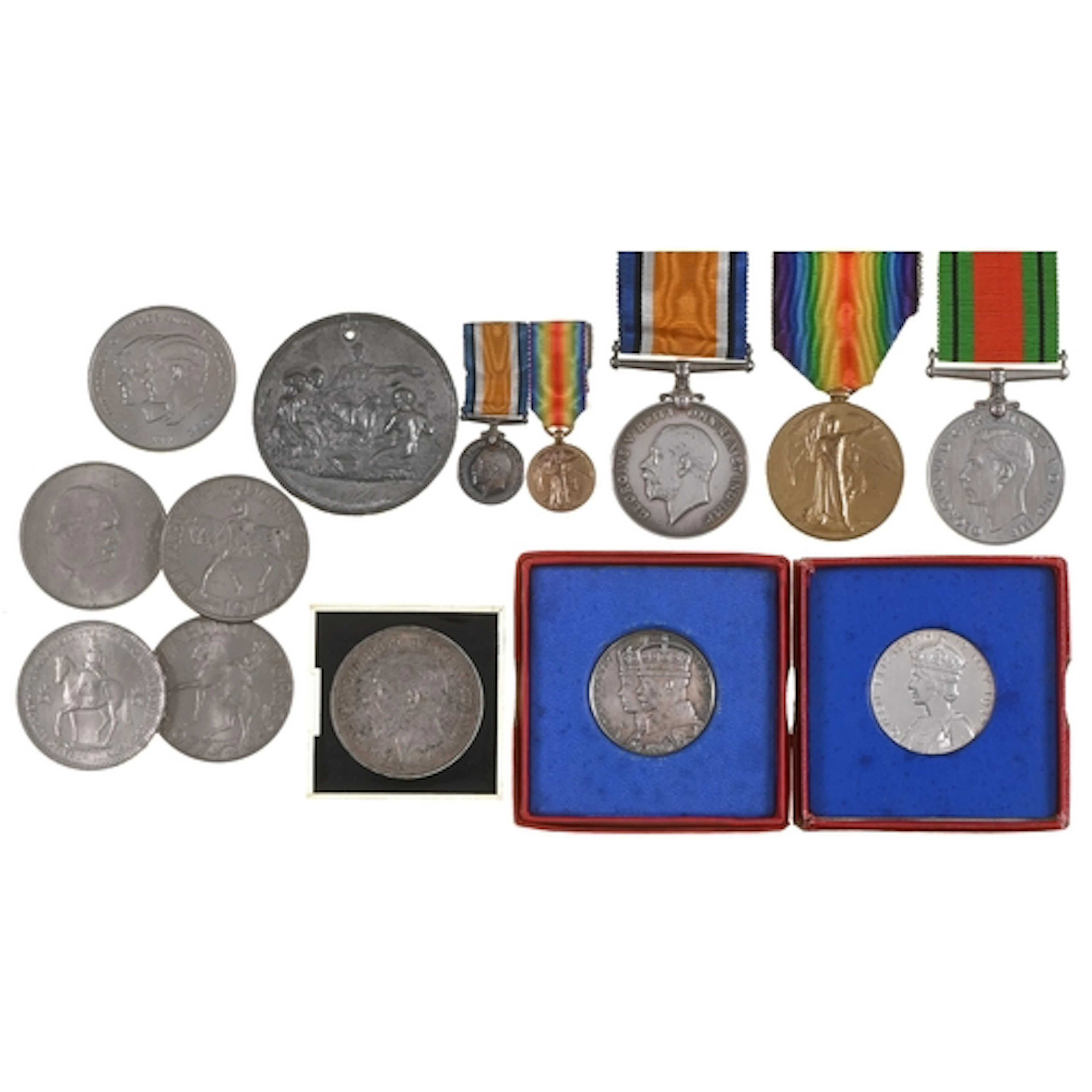 WWI pair, British War Medal and Victory Medal, Lt T W Rolfe,...