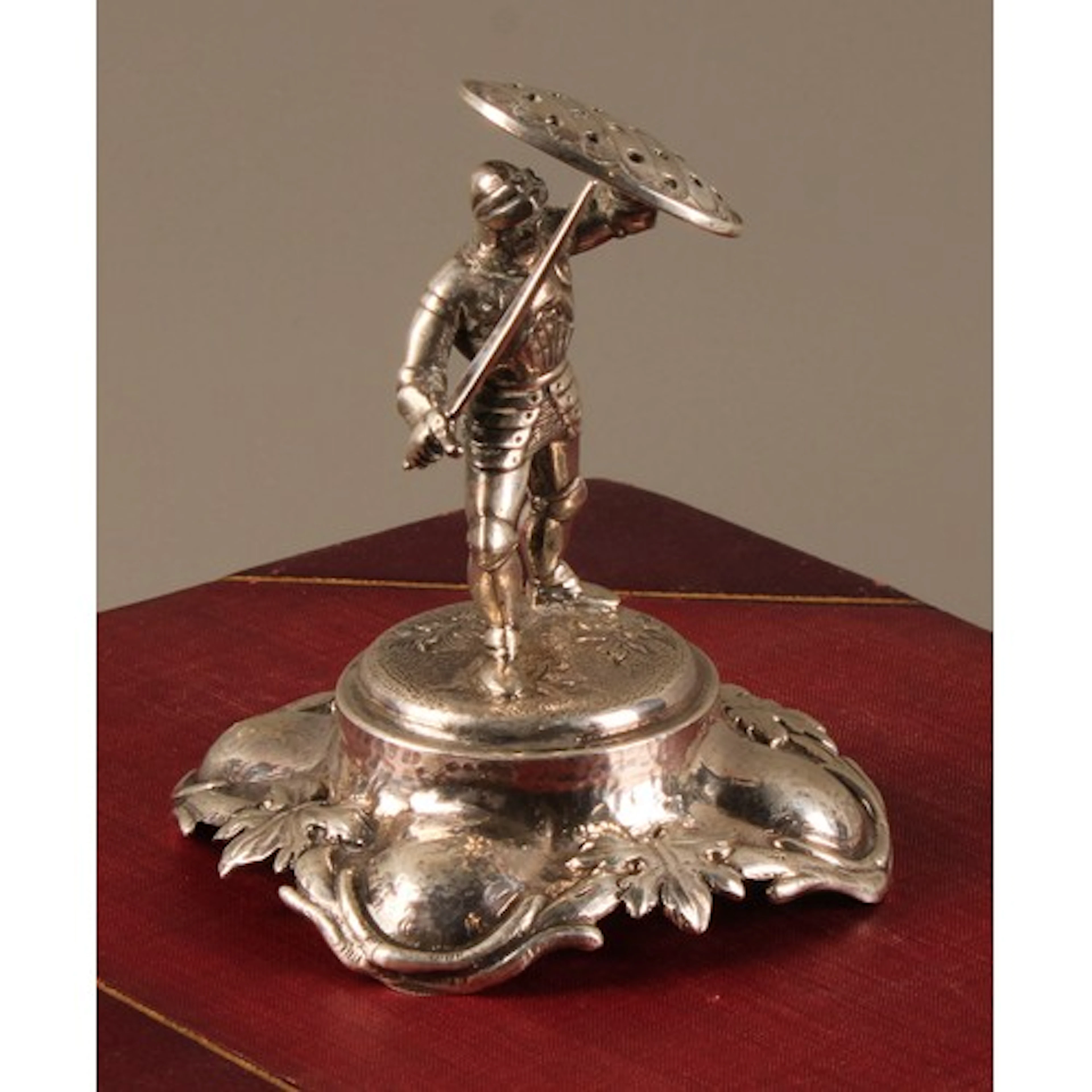 An early 19th century Continental silver toothpick holder, p...