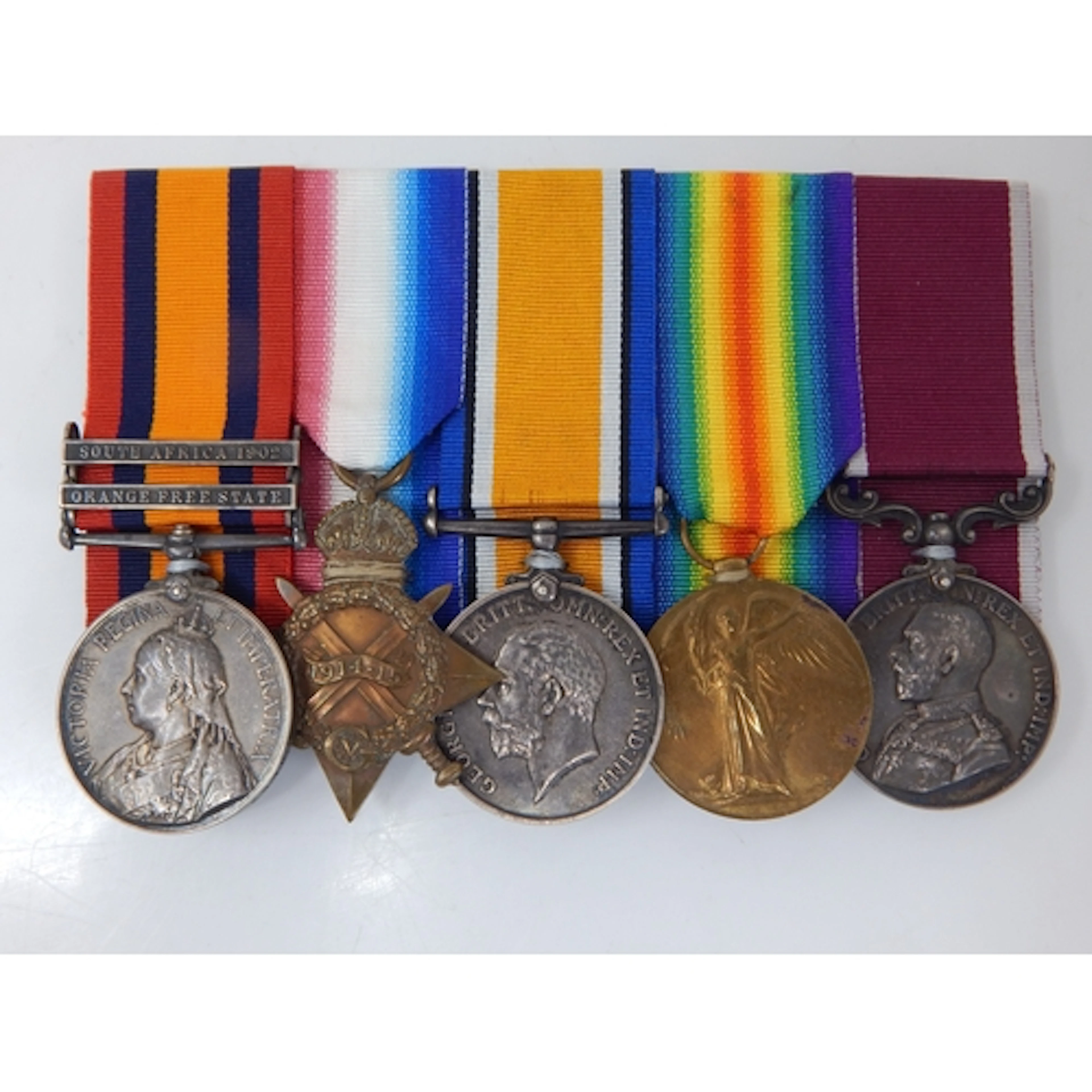 Boer War Q.S.A Medal with Clasps for 1902 & Orange Free Stat...