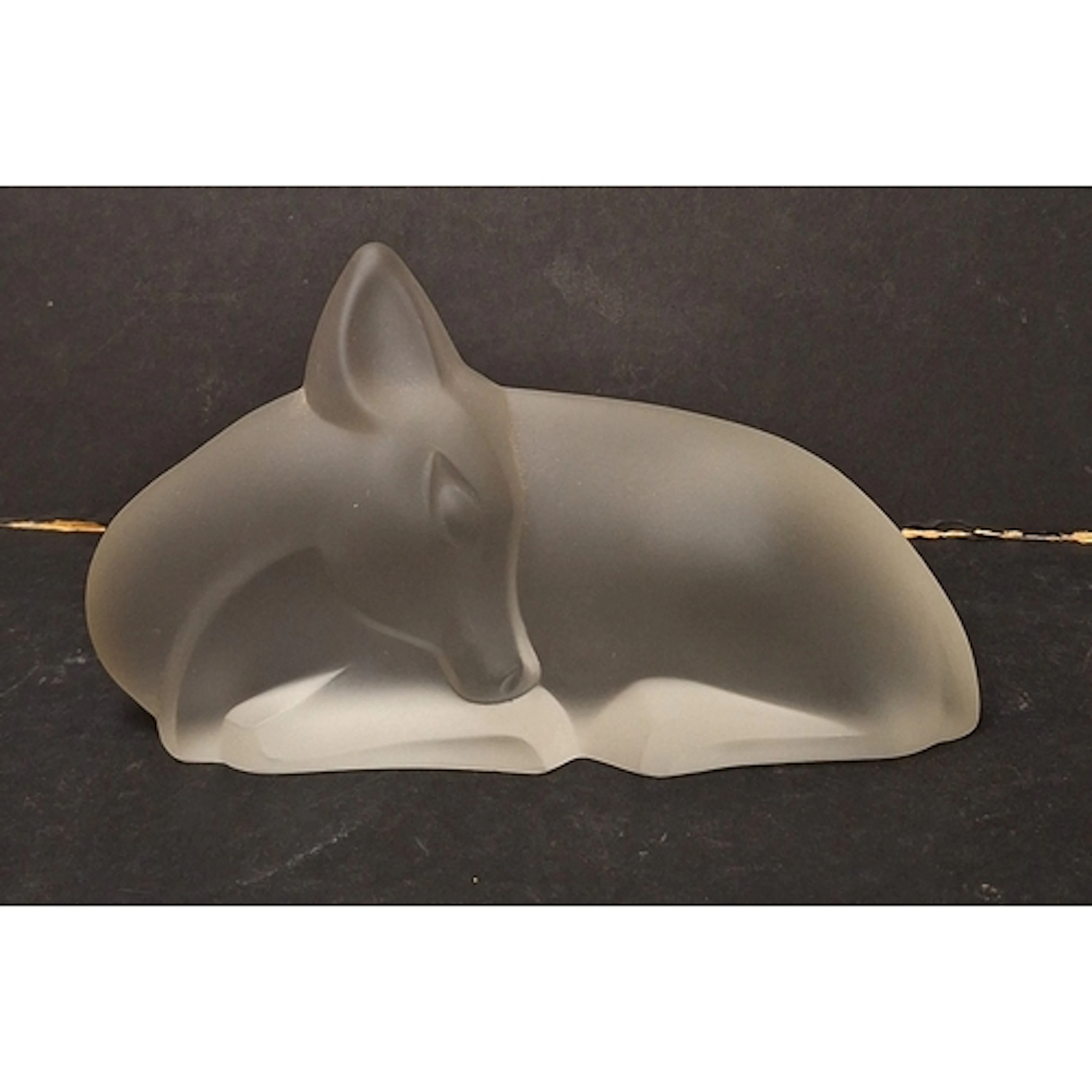 Lucienne Bloch for Leerdam Style Deer/Fawn Art Glass Figurin...