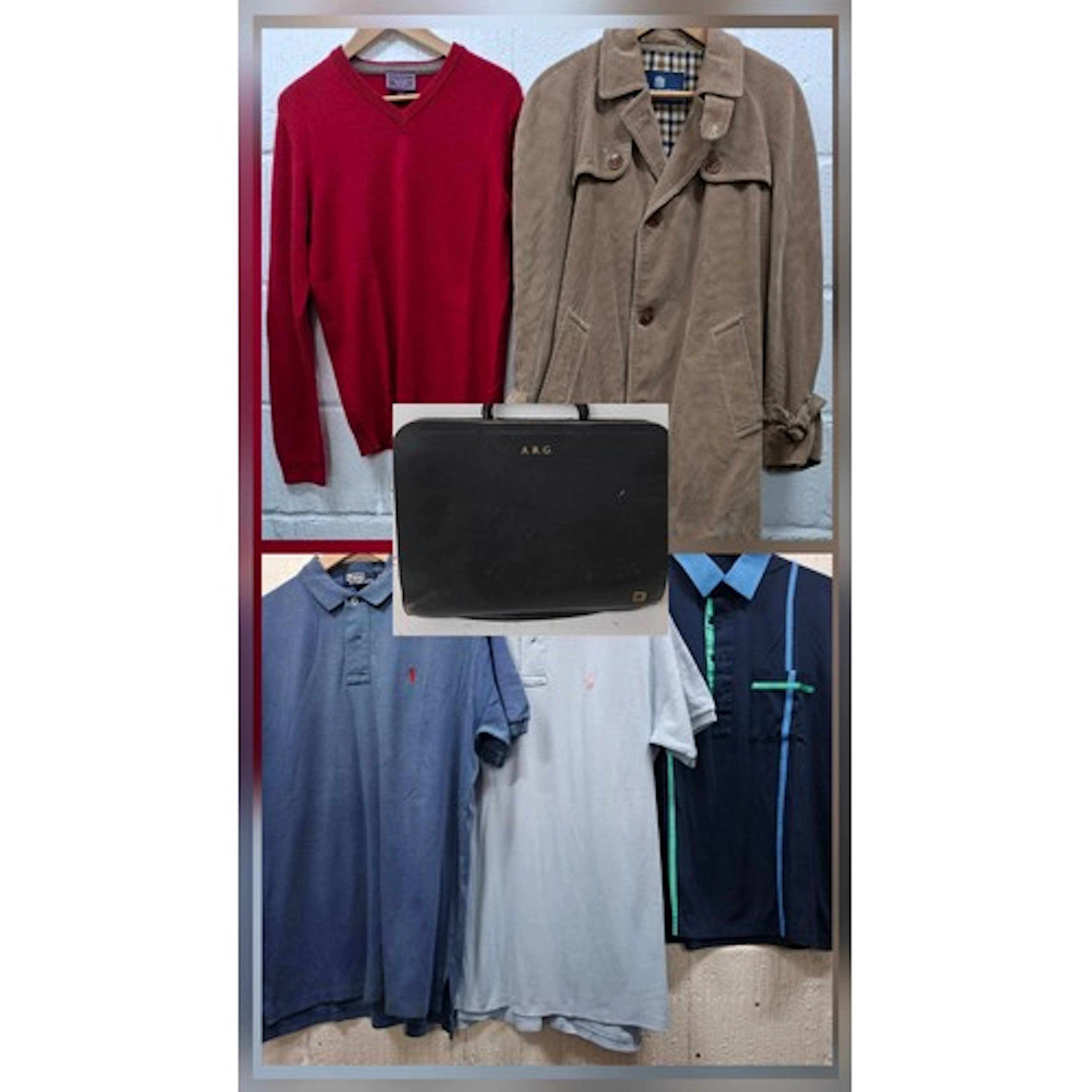 Gents clothing comprising a vintage brown cord Aquascutum co...