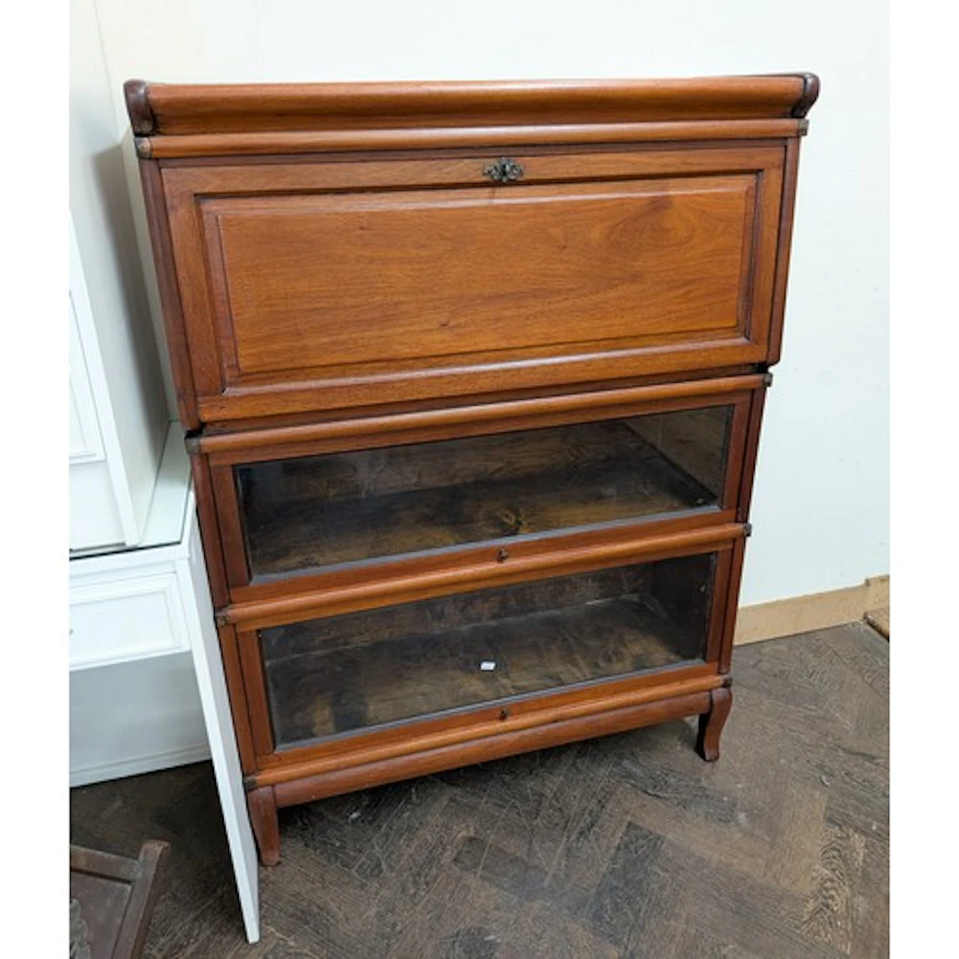 Sectional Globe Wernicke style three section bureau bookcase...