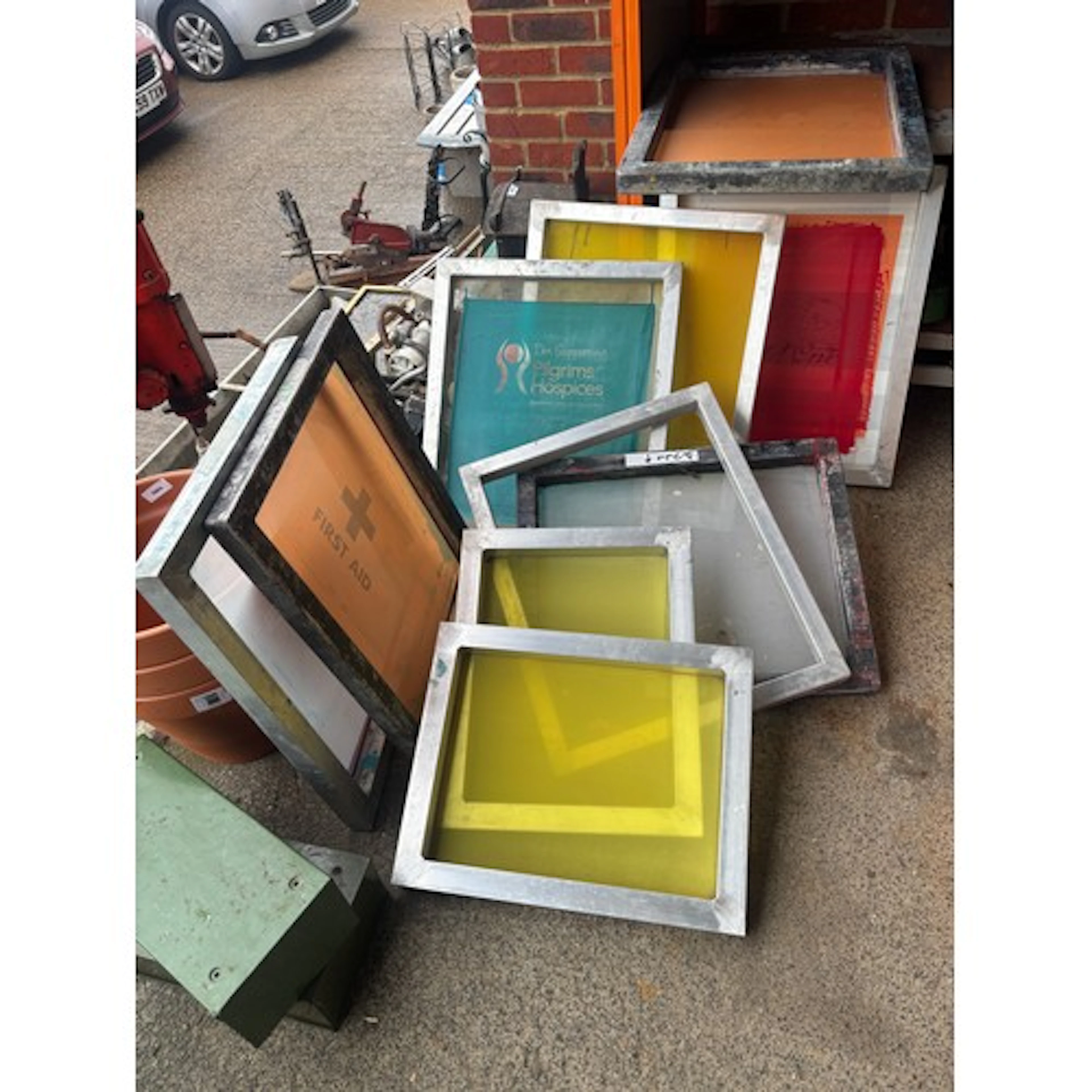 Aluminium Screen Print Frames 10 (1 box) First aid, Wild One...