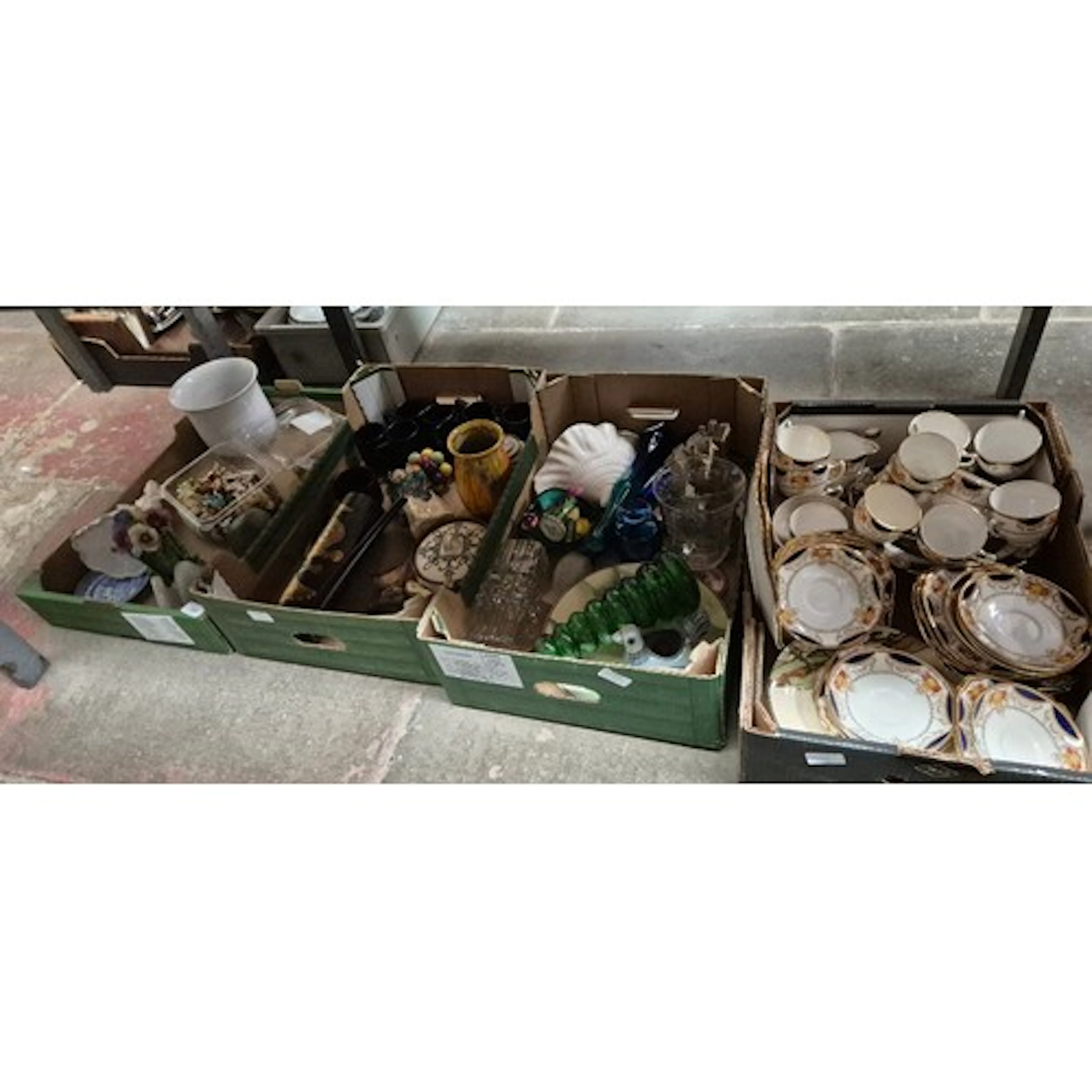 Four boxes of mixed ceramics to include Standard china teawa...