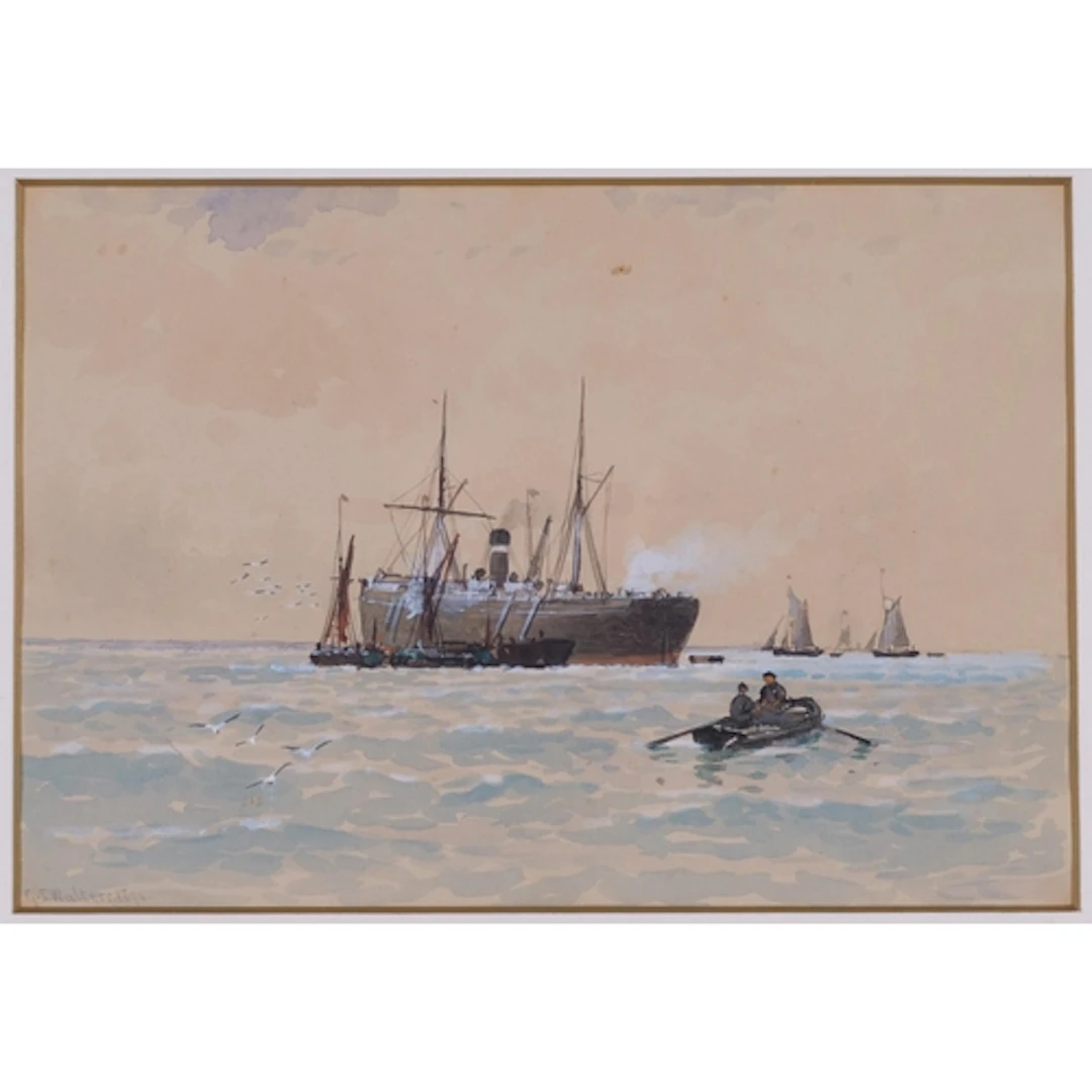 George Stanfield Walters (1838 - 1924), shipping off the coa...