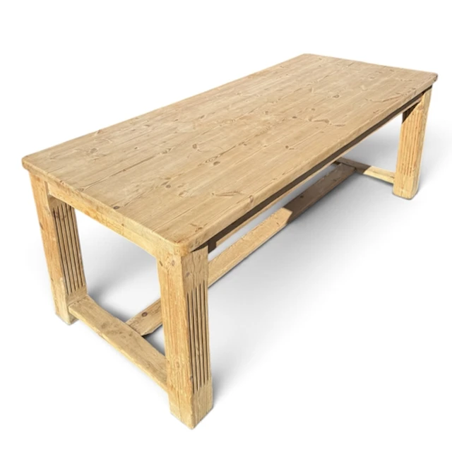 A PINE REFECTORY DINING TABLE 197cm x 84cm x 75cm...