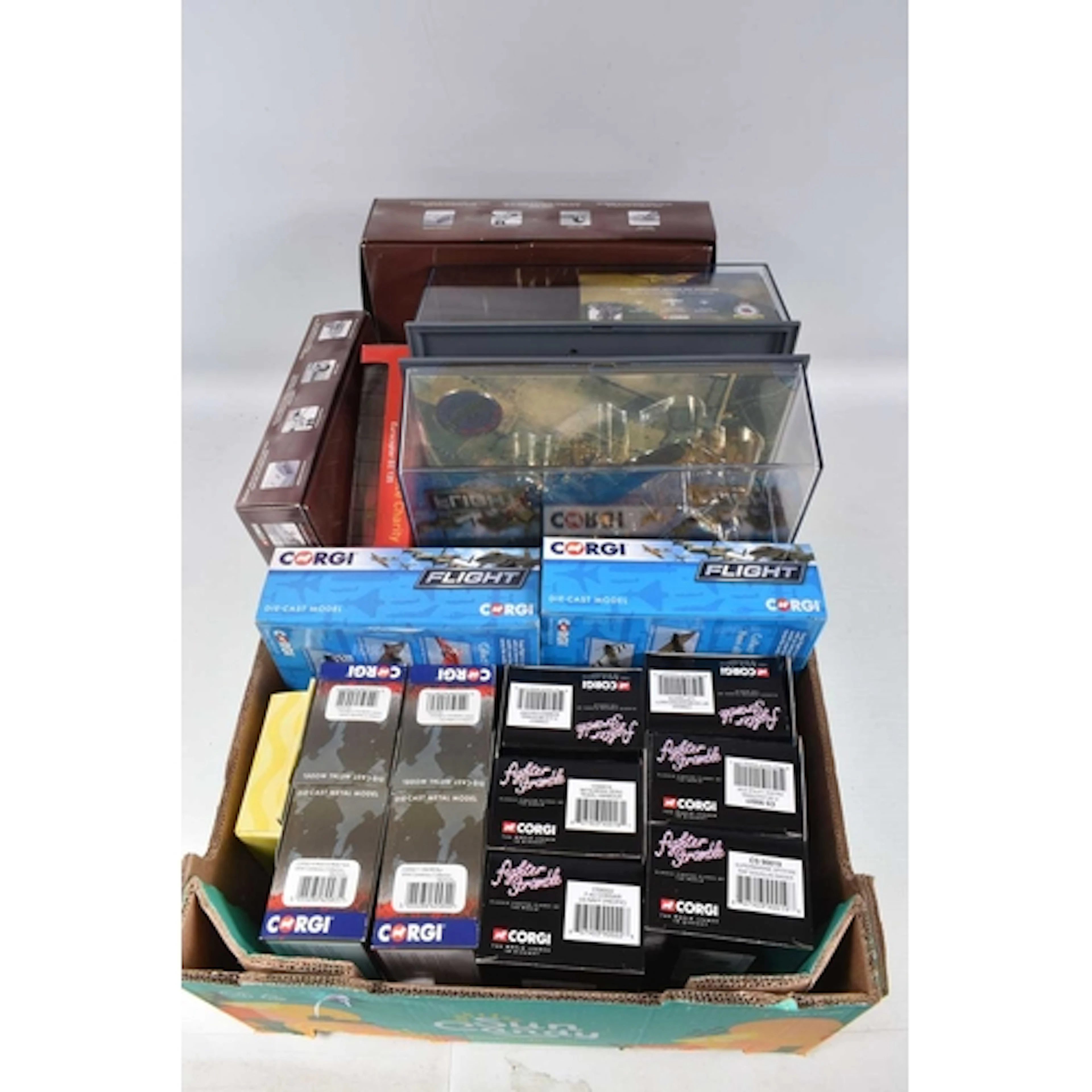 A GROUP OF BOXED CORGI DIECAST AVIATION MILITARY AIRPLANE MO...