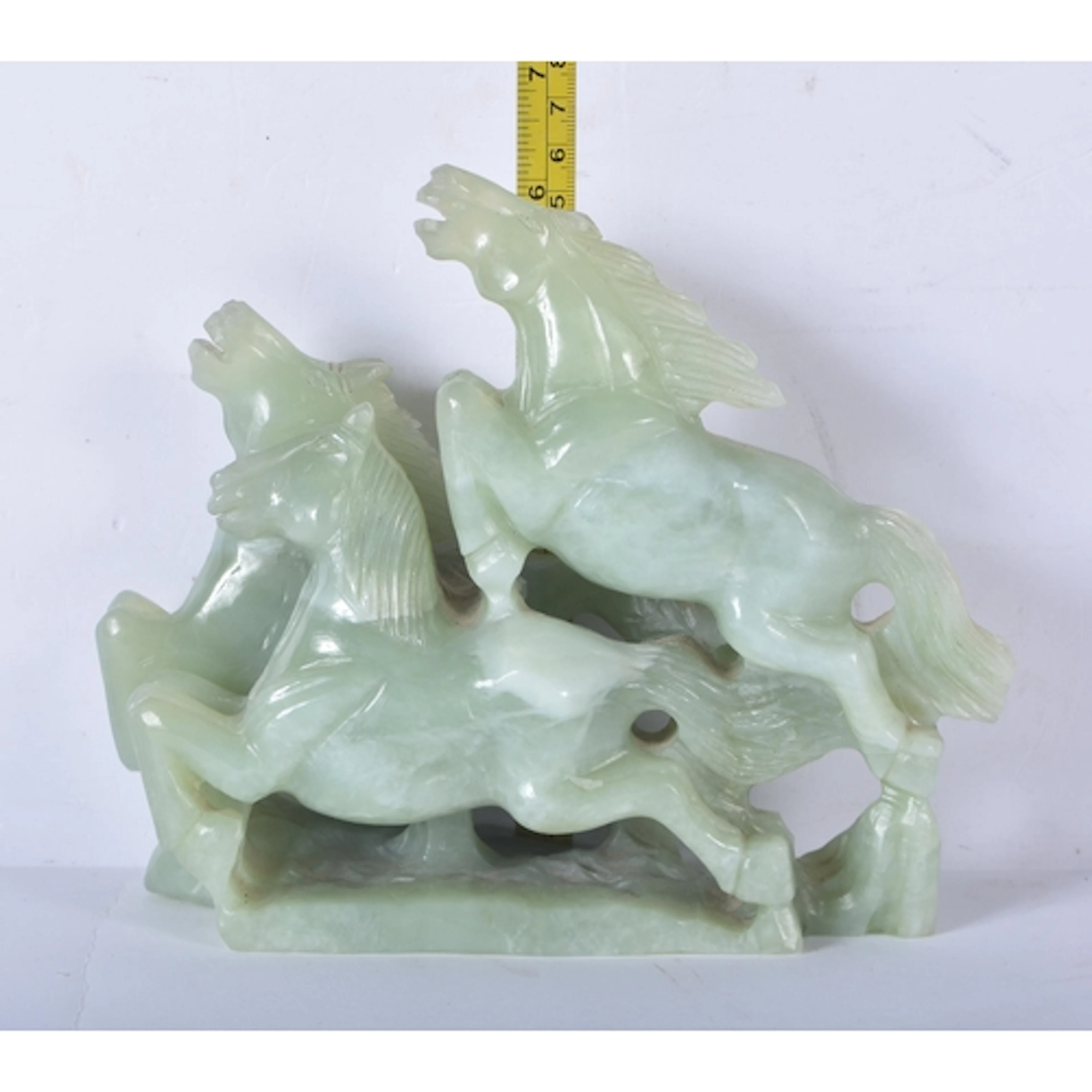 A Chinese carved Jade horse sculpture circa 1960 16 x 19cm.