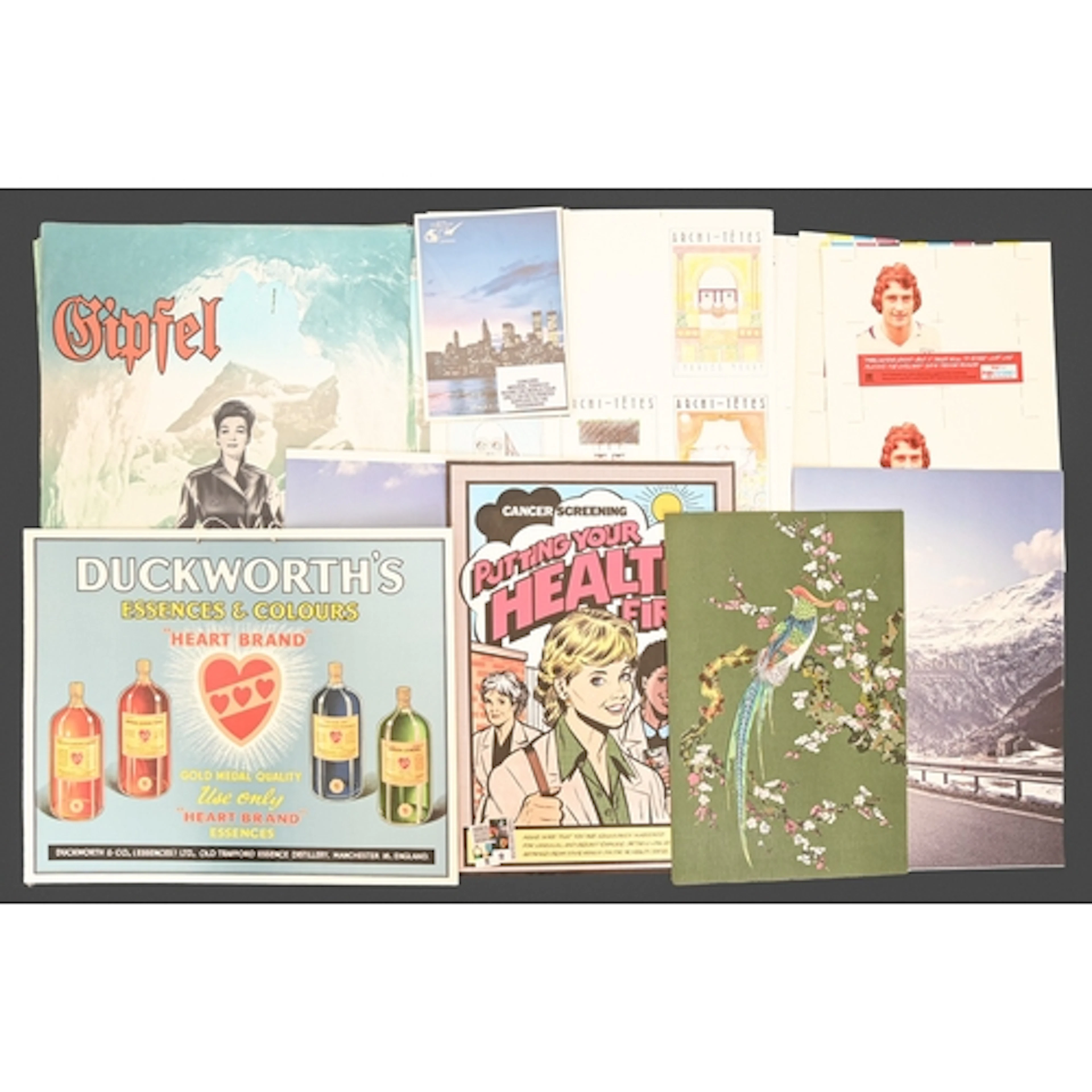 Vintage advertising. Miscellaneous posters, c1980s-90s, prod...